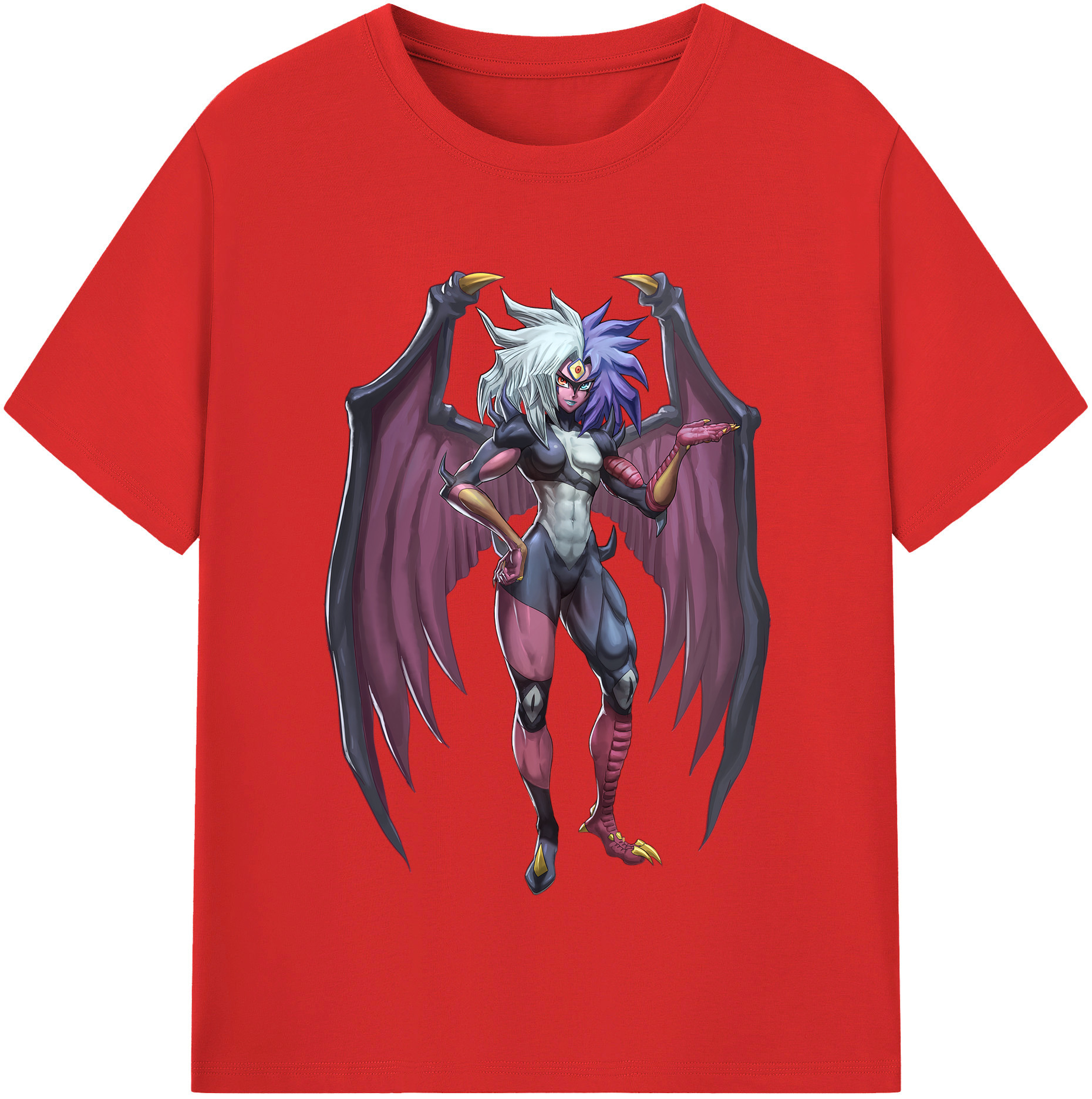 （画像用） 遊☆戯☆王 Yu-Gi-Oh! レディースカジュアルプリントTシャツ（綿100％）