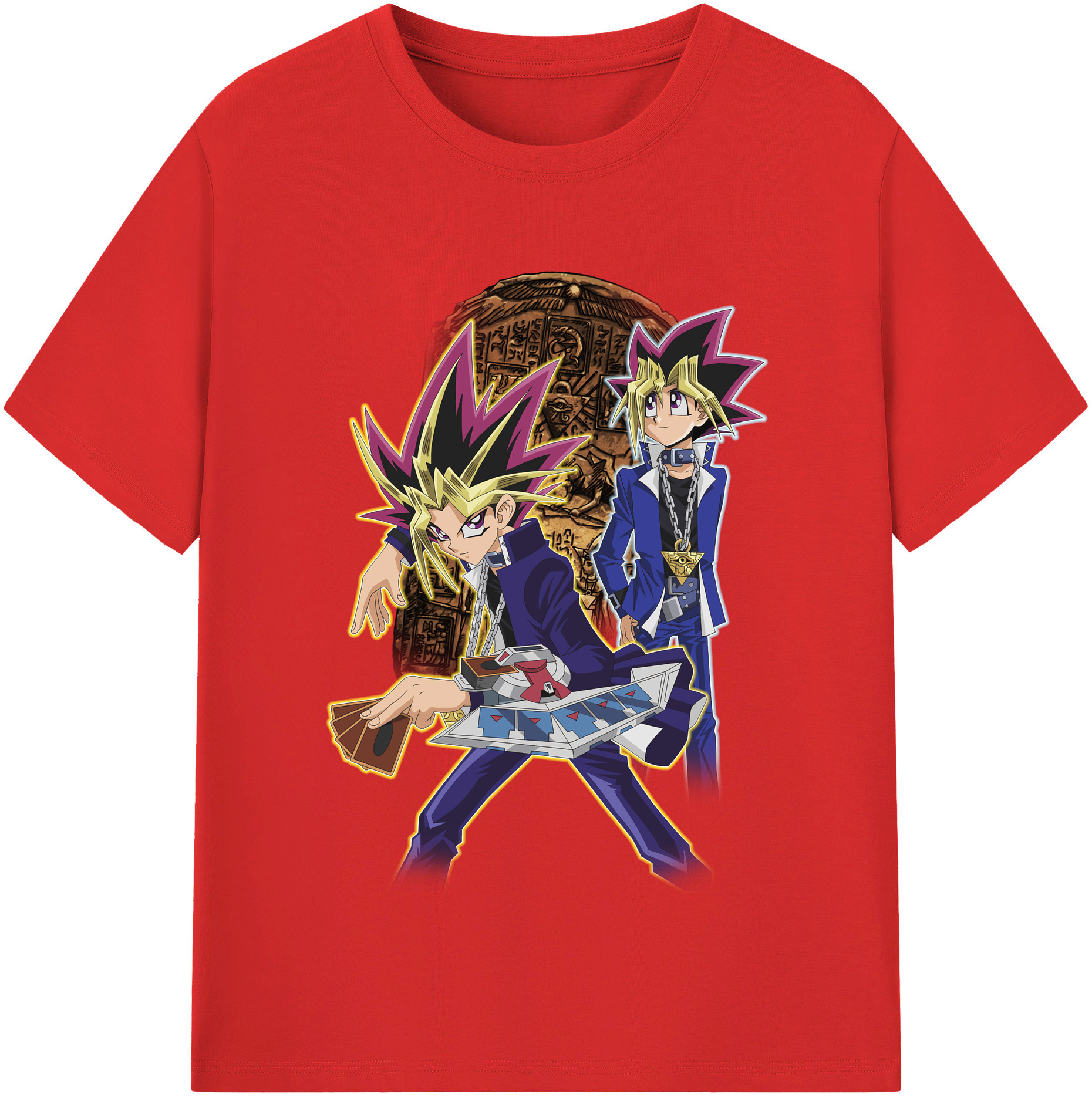 （画像用） 遊☆戯☆王 Yu-Gi-Oh! レディースカジュアルプリントTシャツ（綿100％）