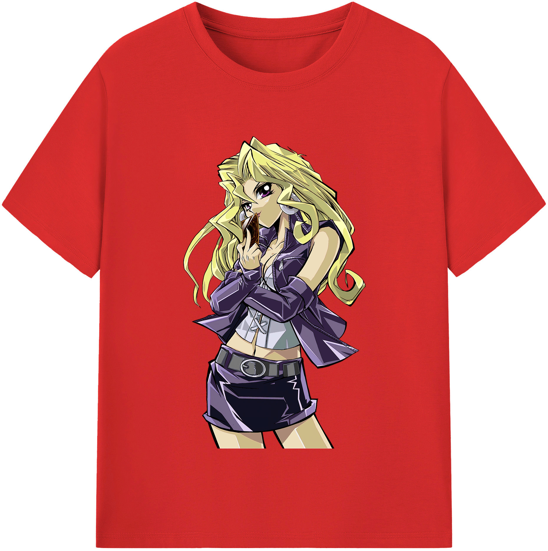 （画像用） 遊☆戯☆王 Yu-Gi-Oh! レディースカジュアルプリントTシャツ（綿100％）