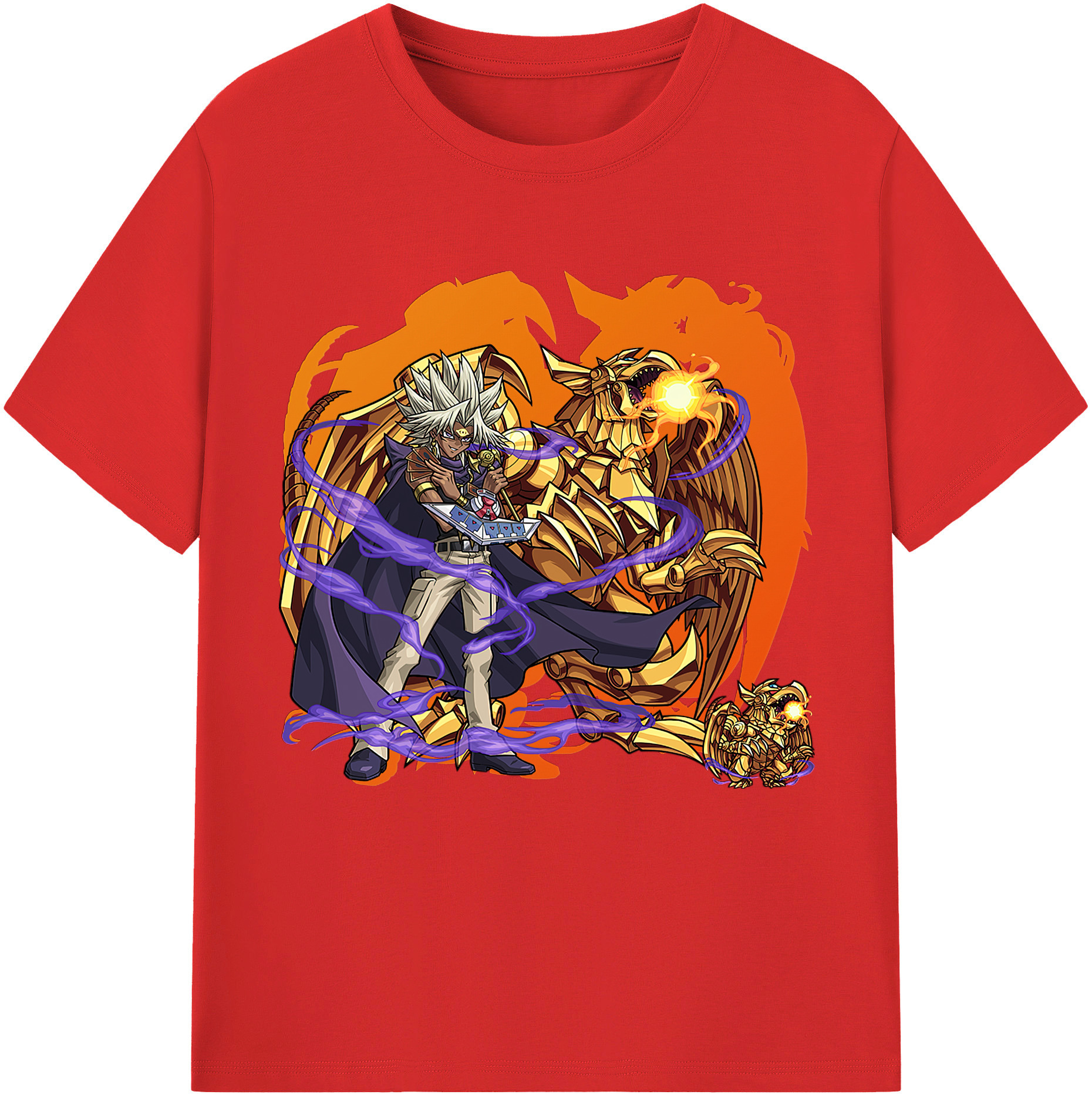 （画像用） 遊☆戯☆王 Yu-Gi-Oh! レディースカジュアルプリントTシャツ（綿100％）