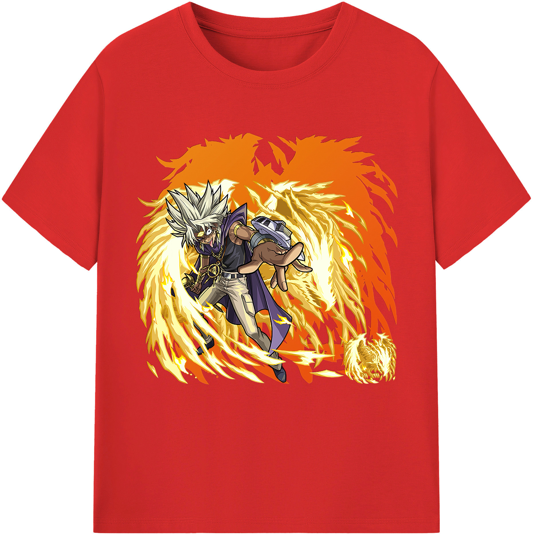 （画像用） 遊☆戯☆王 Yu-Gi-Oh! レディースカジュアルプリントTシャツ（綿100％）