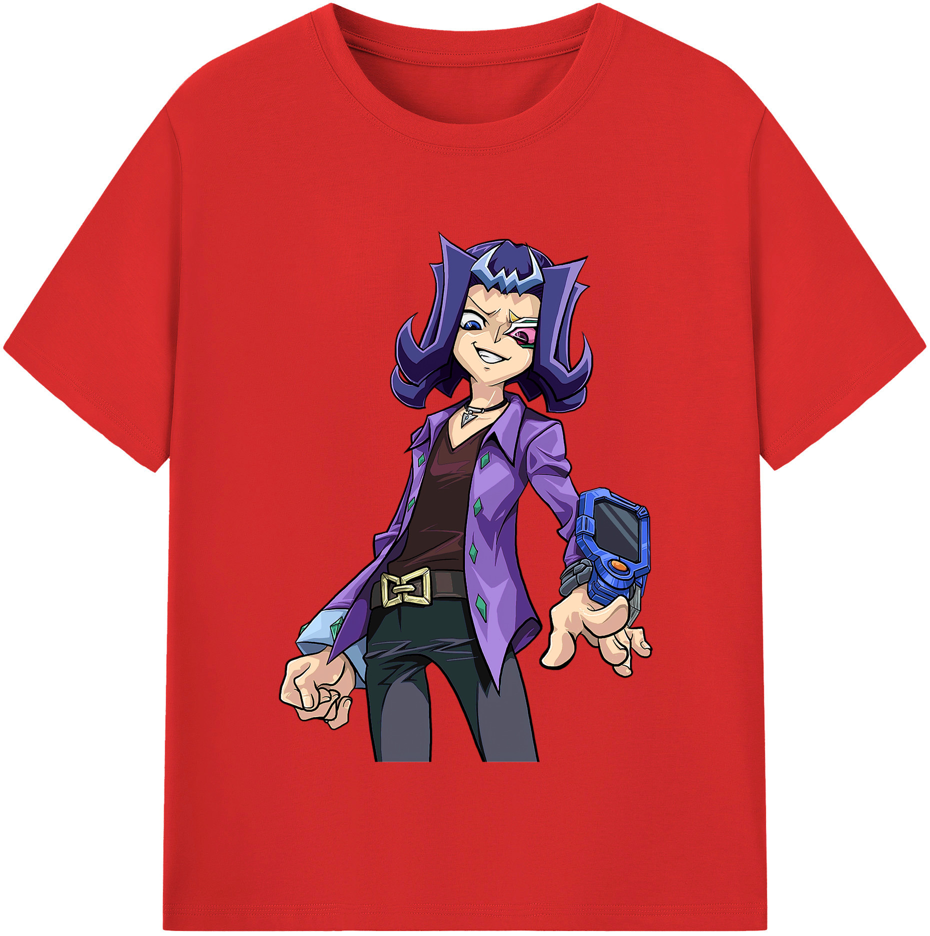 （画像用） 遊☆戯☆王 Yu-Gi-Oh! レディースカジュアルプリントTシャツ（綿100％）