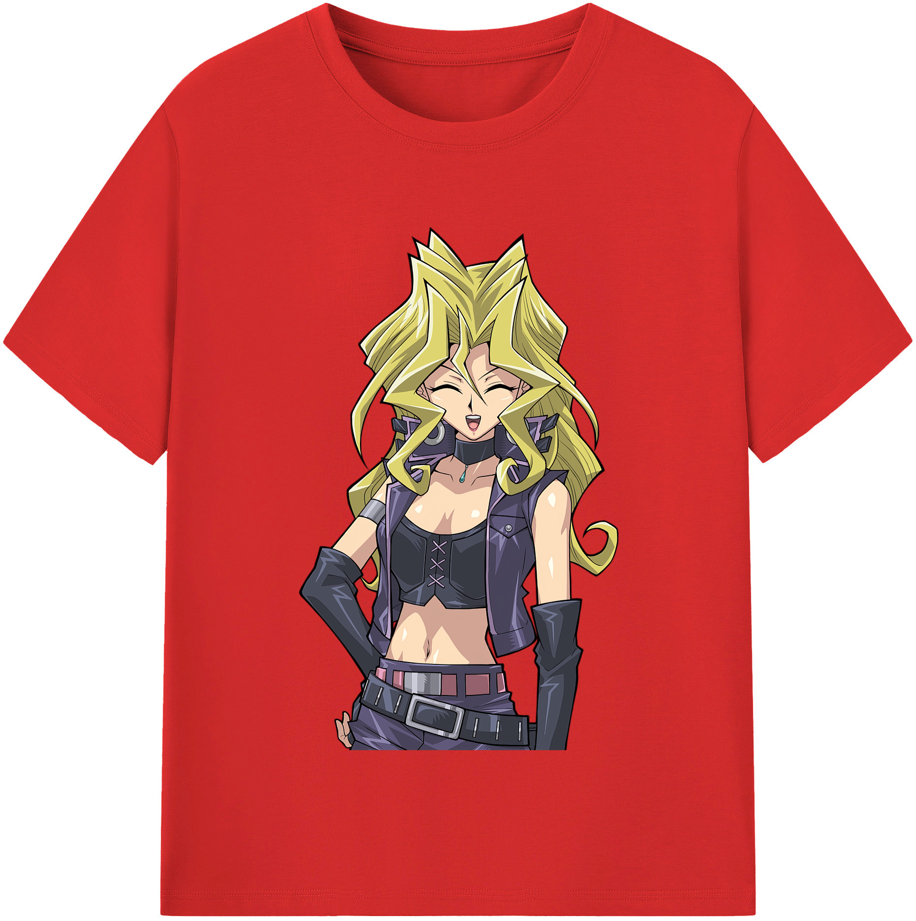 （画像用） 遊☆戯☆王 Yu-Gi-Oh! レディースカジュアルプリントTシャツ（綿100％）