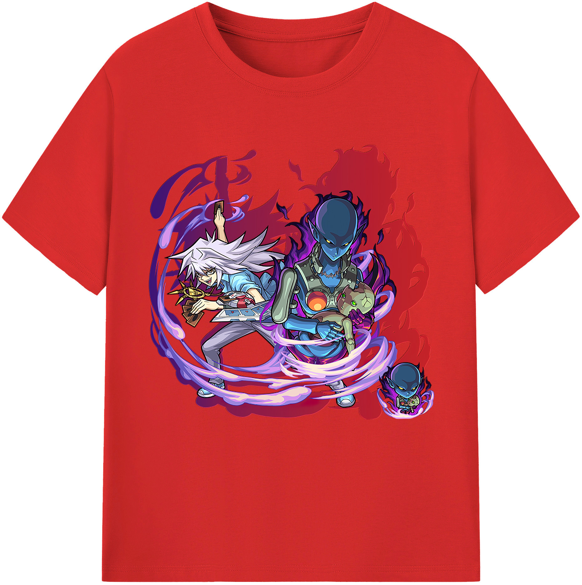 （画像用） 遊☆戯☆王 Yu-Gi-Oh! レディースカジュアルプリントTシャツ（綿100％）