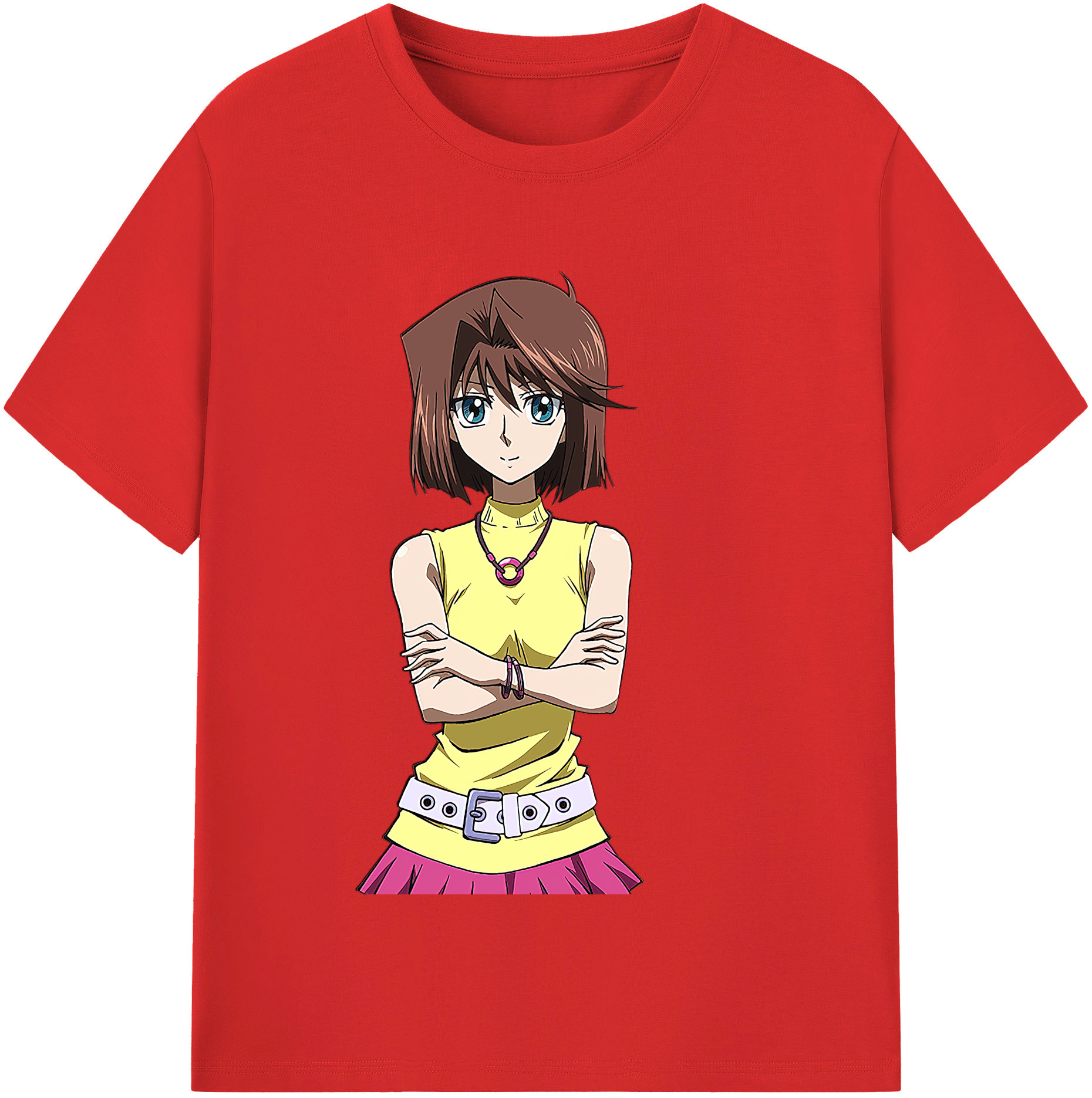 （画像用） 遊☆戯☆王 Yu-Gi-Oh! レディースカジュアルプリントTシャツ（綿100％）