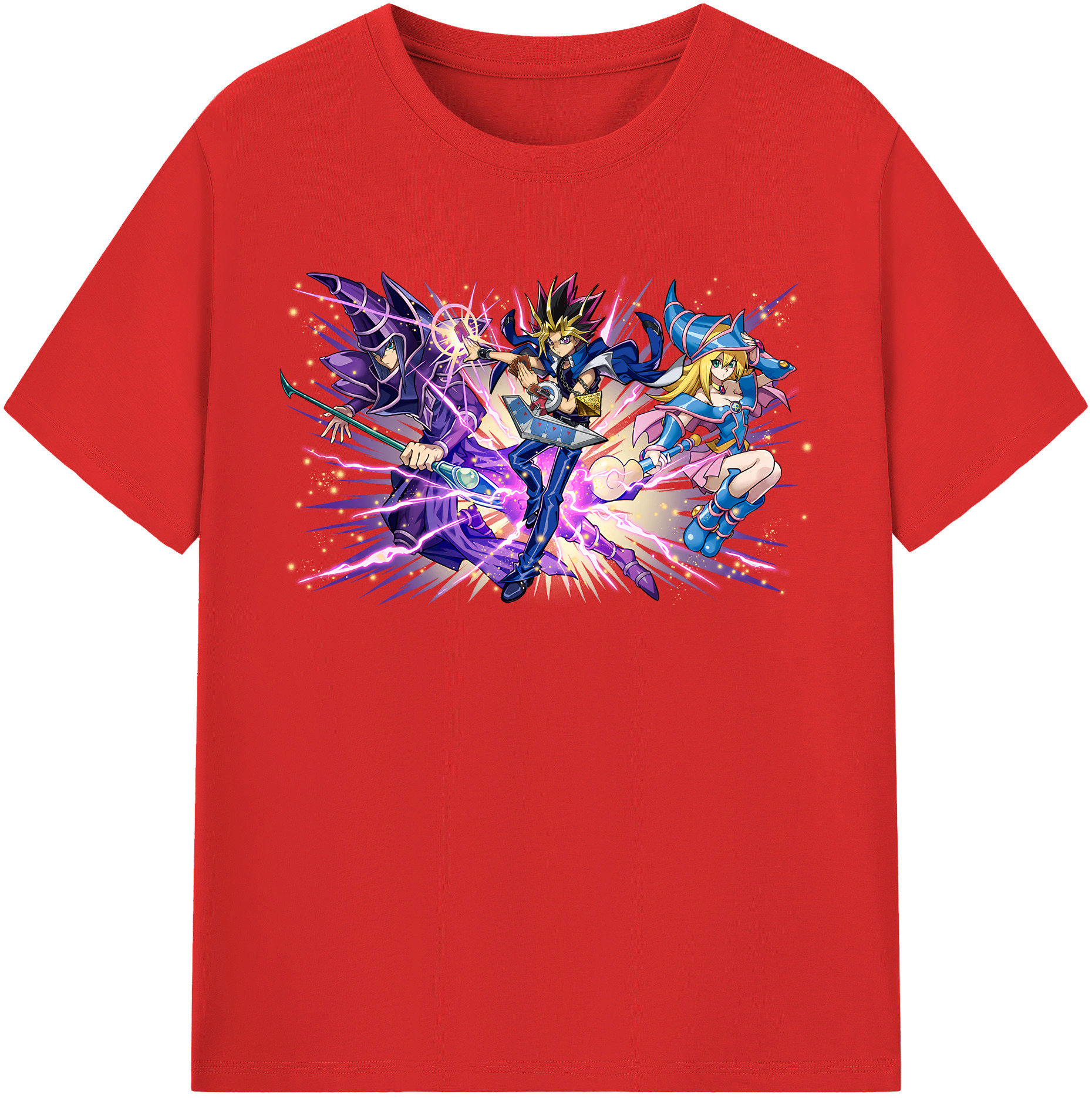 （画像用） 遊☆戯☆王 Yu-Gi-Oh! レディースカジュアルプリントTシャツ（綿100％）