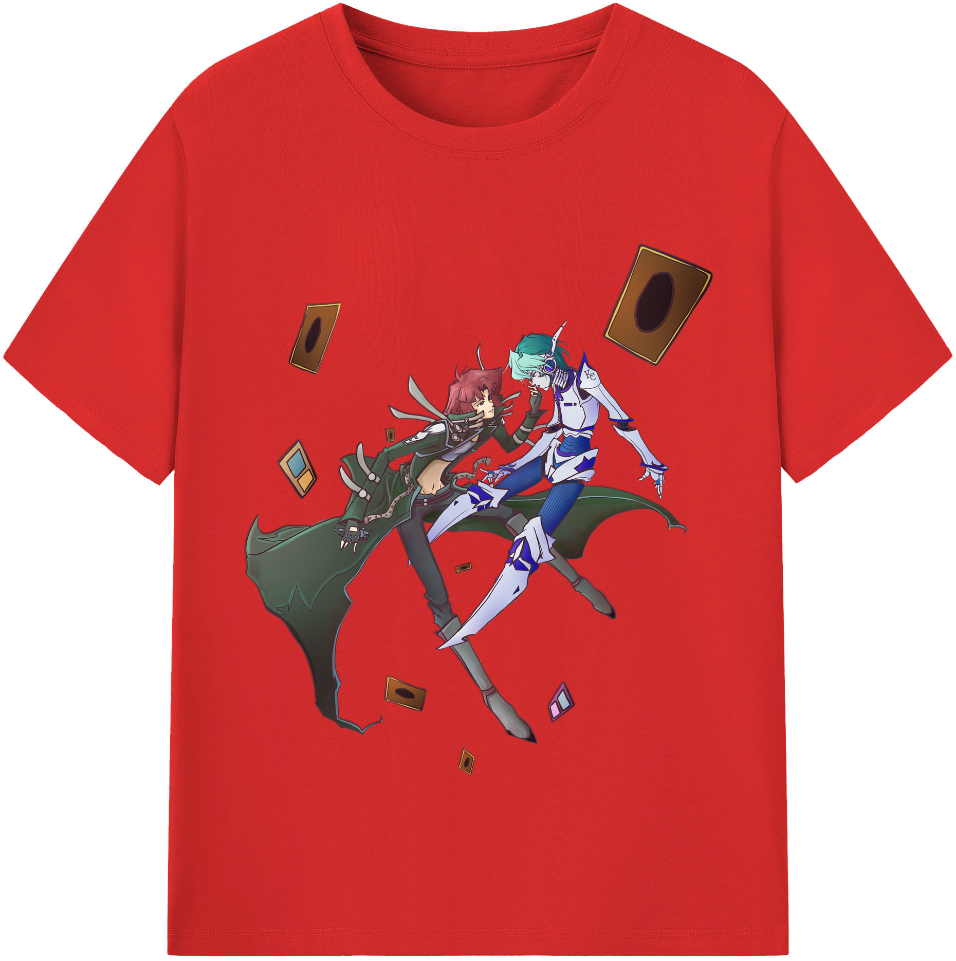 （画像用） 遊☆戯☆王 Yu-Gi-Oh! レディースカジュアルプリントTシャツ（綿100％）