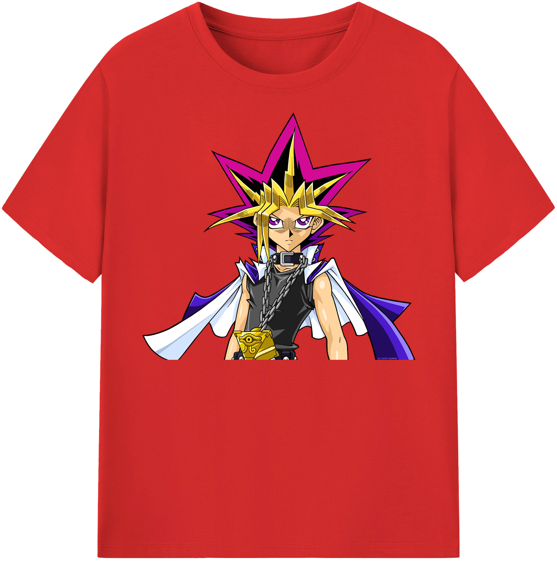 （画像用） 遊☆戯☆王 Yu-Gi-Oh! レディースカジュアルプリントTシャツ（綿100％）
