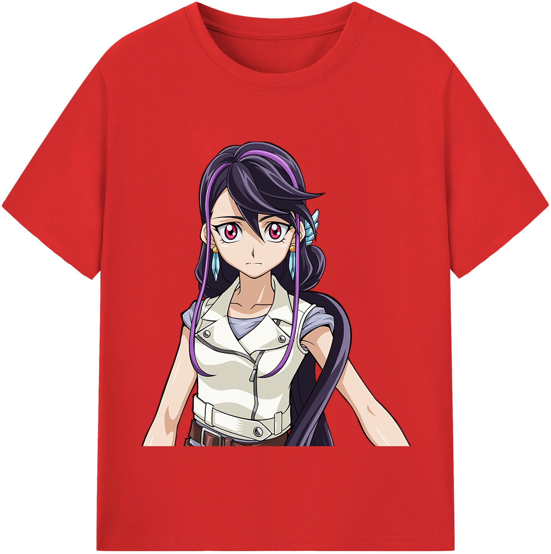 （画像用） 遊☆戯☆王 Yu-Gi-Oh! レディースカジュアルプリントTシャツ（綿100％）