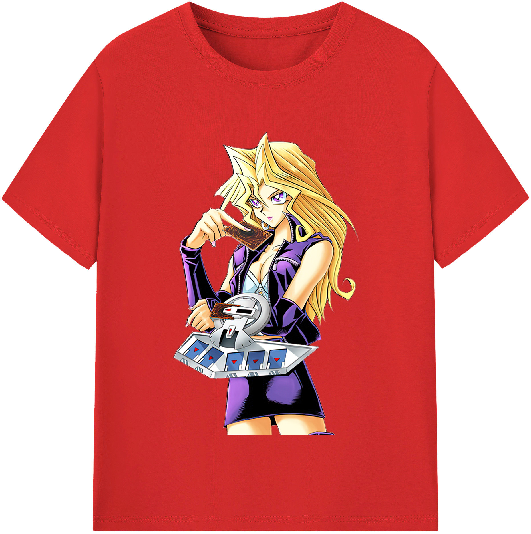 （画像用） 遊☆戯☆王 Yu-Gi-Oh! レディースカジュアルプリントTシャツ（綿100％）
