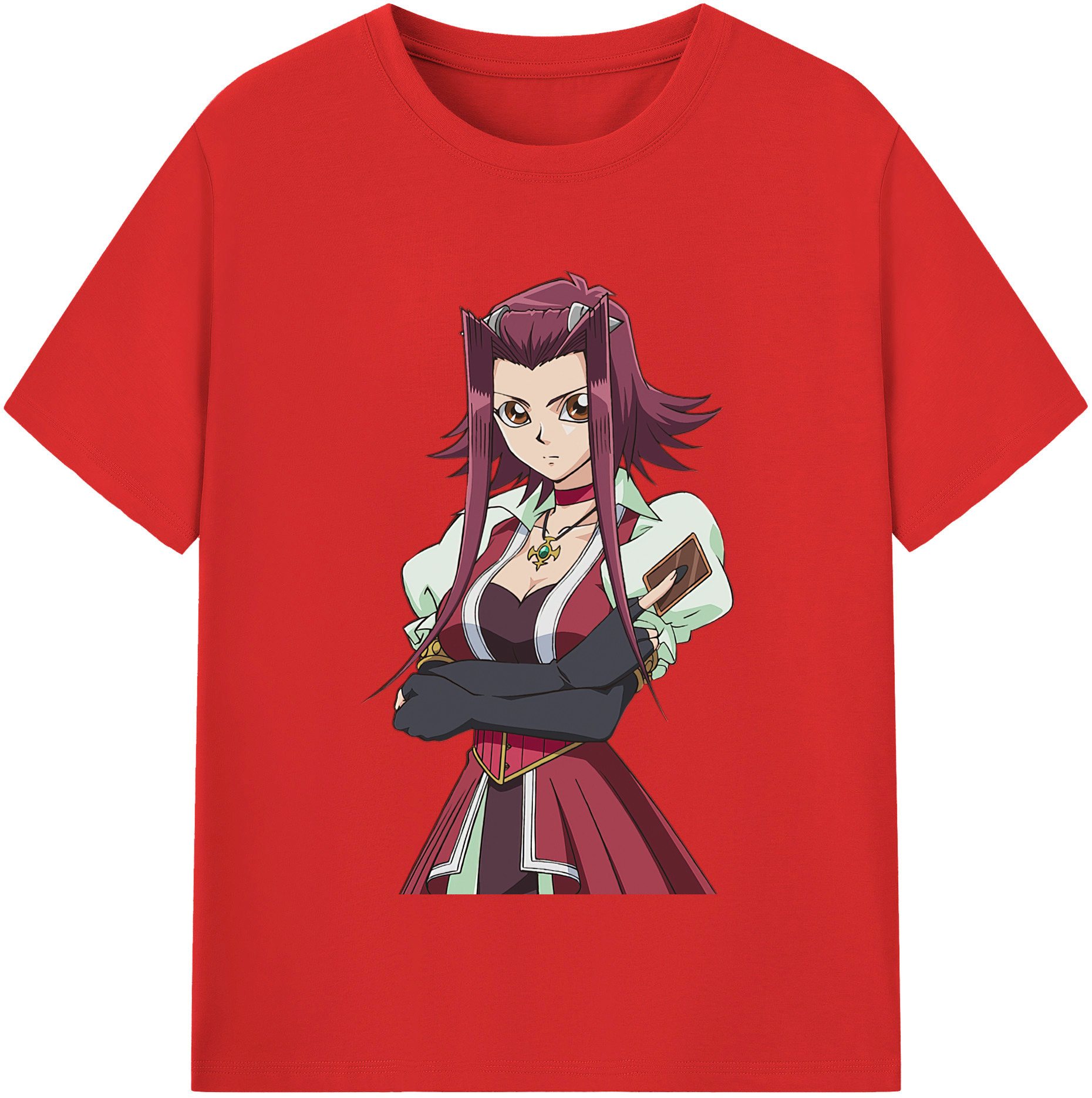 （画像用） 遊☆戯☆王 Yu-Gi-Oh! レディースカジュアルプリントTシャツ（綿100％）