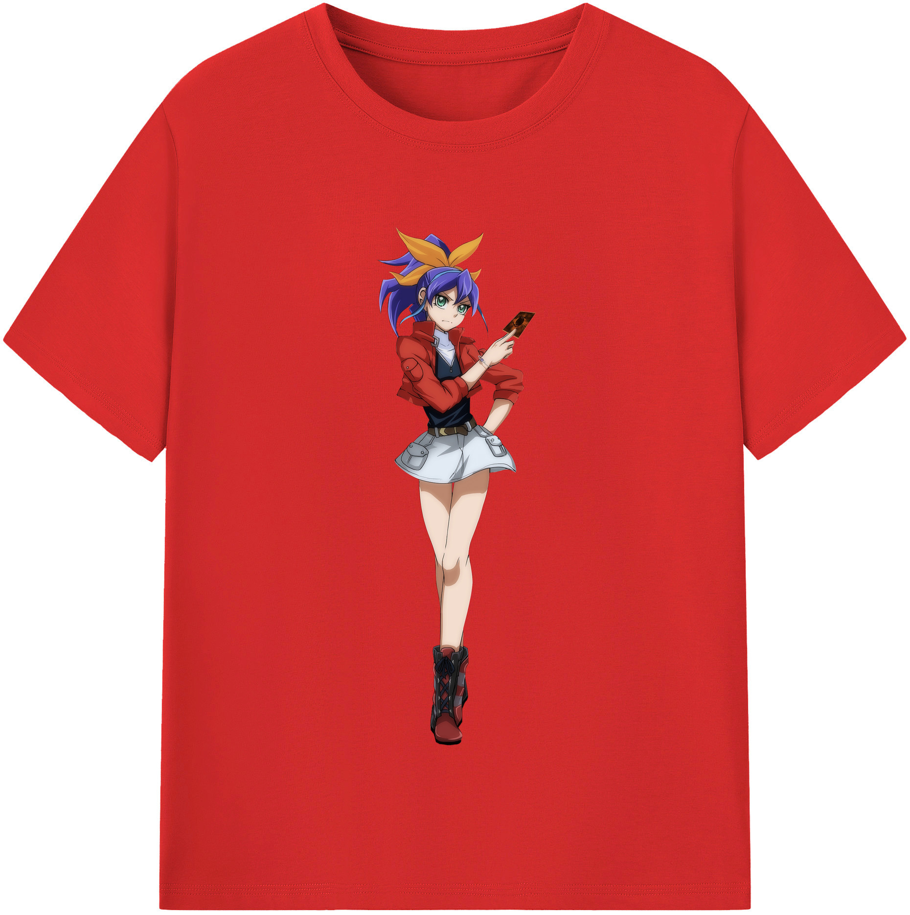 （画像用） 遊☆戯☆王 Yu-Gi-Oh! レディースカジュアルプリントTシャツ（綿100％）