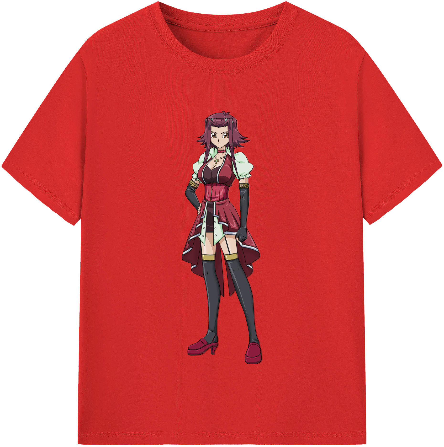（画像用） 遊☆戯☆王 Yu-Gi-Oh! レディースカジュアルプリントTシャツ（綿100％）