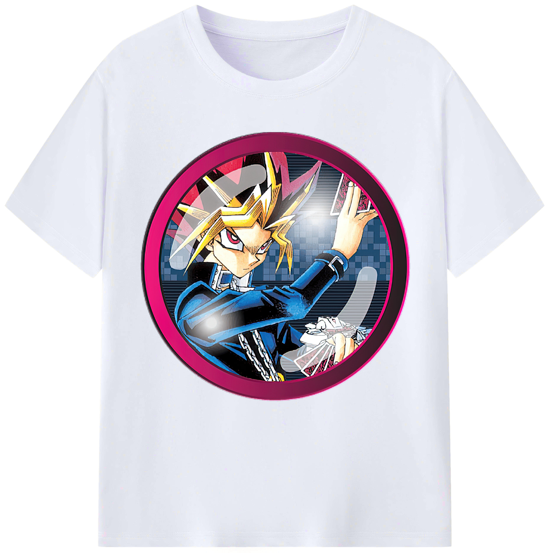 （画像用） 遊☆戯☆王 Yu-Gi-Oh! レディースカジュアルプリントTシャツ（綿100％）