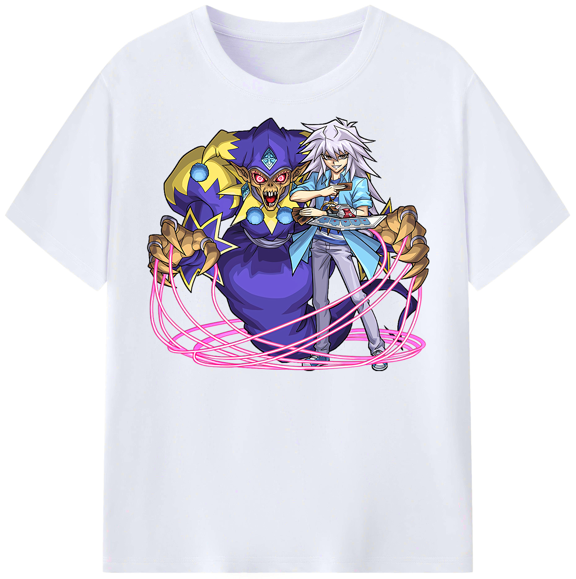 （画像用） 遊☆戯☆王 Yu-Gi-Oh! レディースカジュアルプリントTシャツ（綿100％）