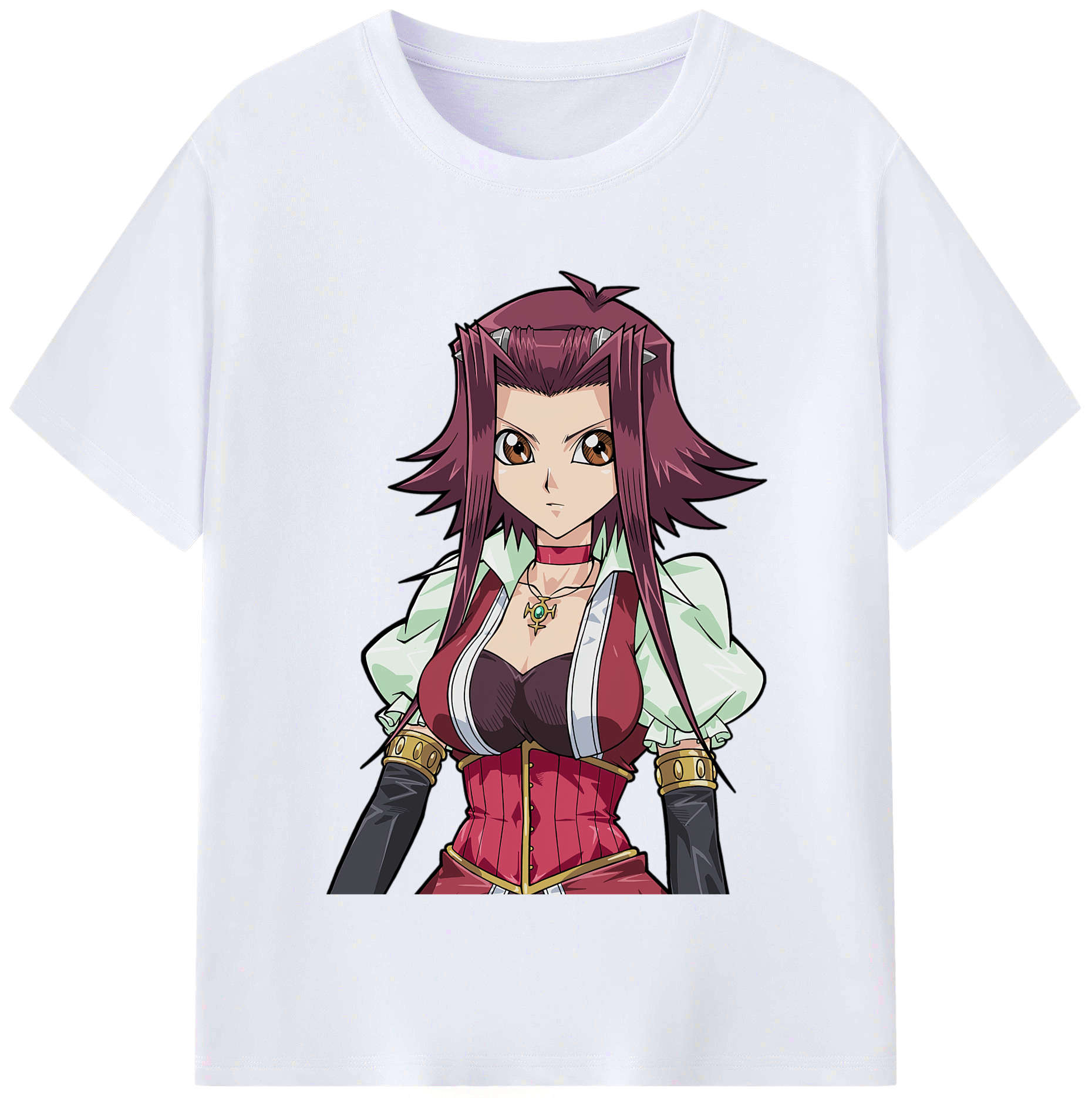 （画像用） 遊☆戯☆王 Yu-Gi-Oh! レディースカジュアルプリントTシャツ（綿100％）