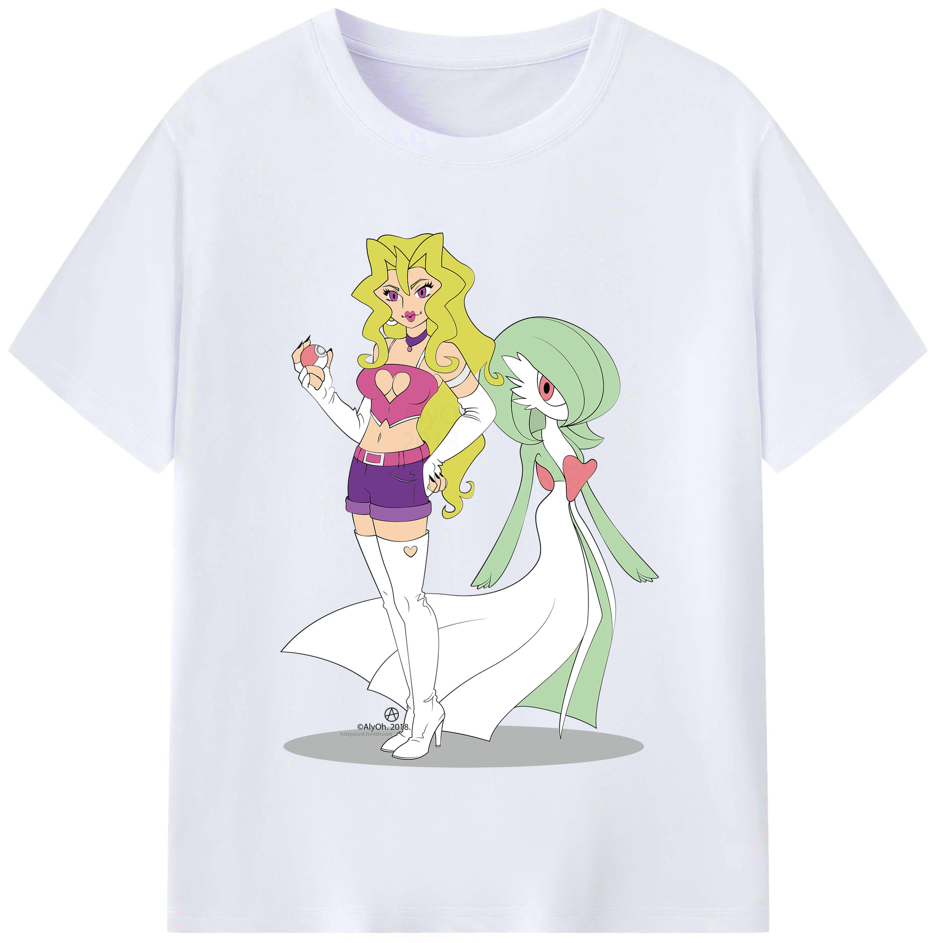 （画像用） 遊☆戯☆王 Yu-Gi-Oh! レディースカジュアルプリントTシャツ（綿100％）