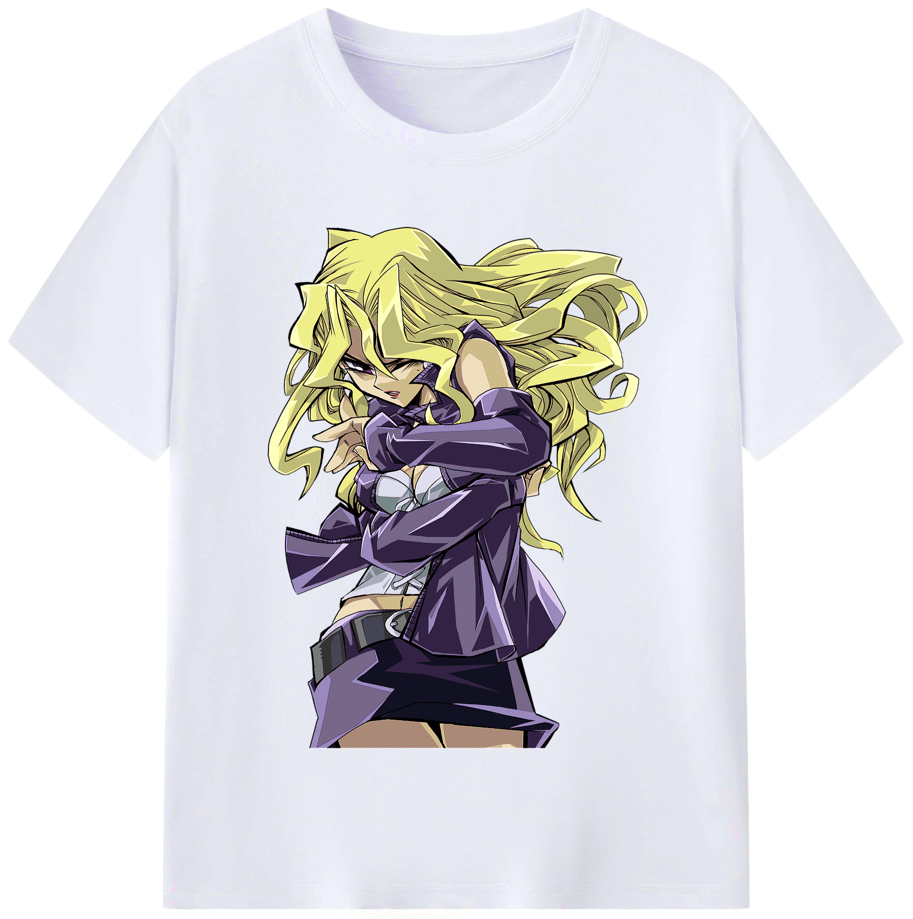 （画像用） 遊☆戯☆王 Yu-Gi-Oh! レディースカジュアルプリントTシャツ（綿100％）