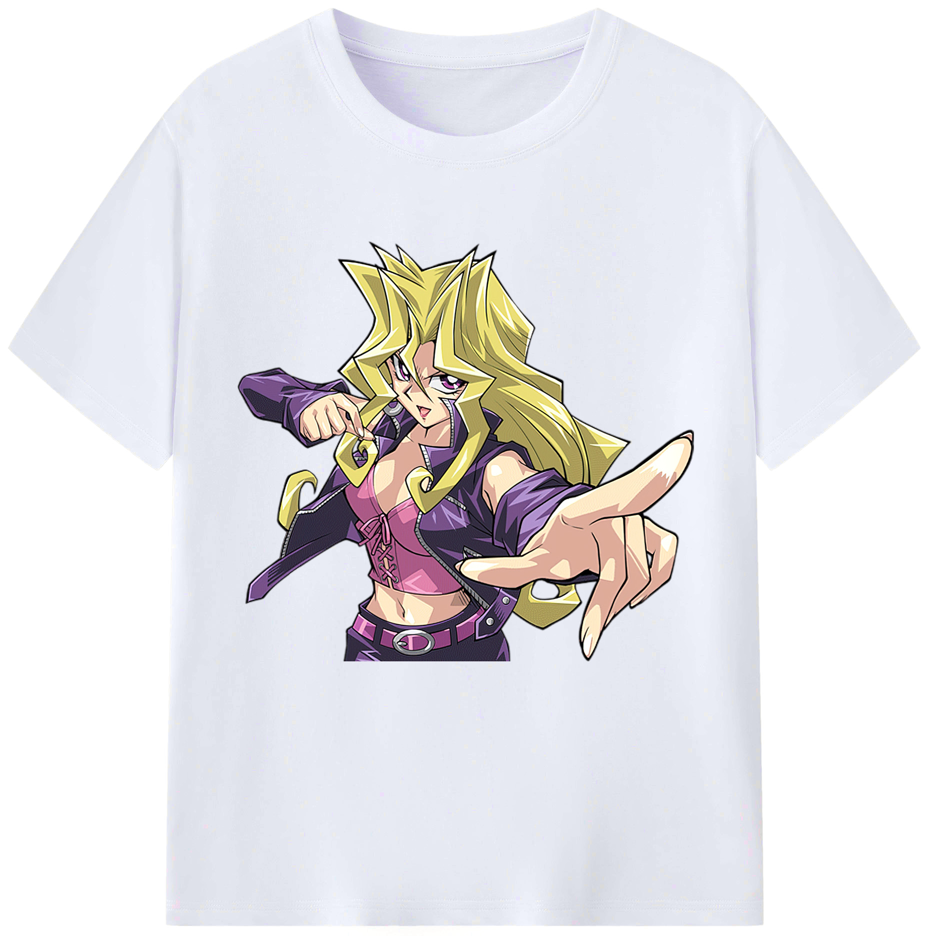 （画像用） 遊☆戯☆王 Yu-Gi-Oh! レディースカジュアルプリントTシャツ（綿100％）