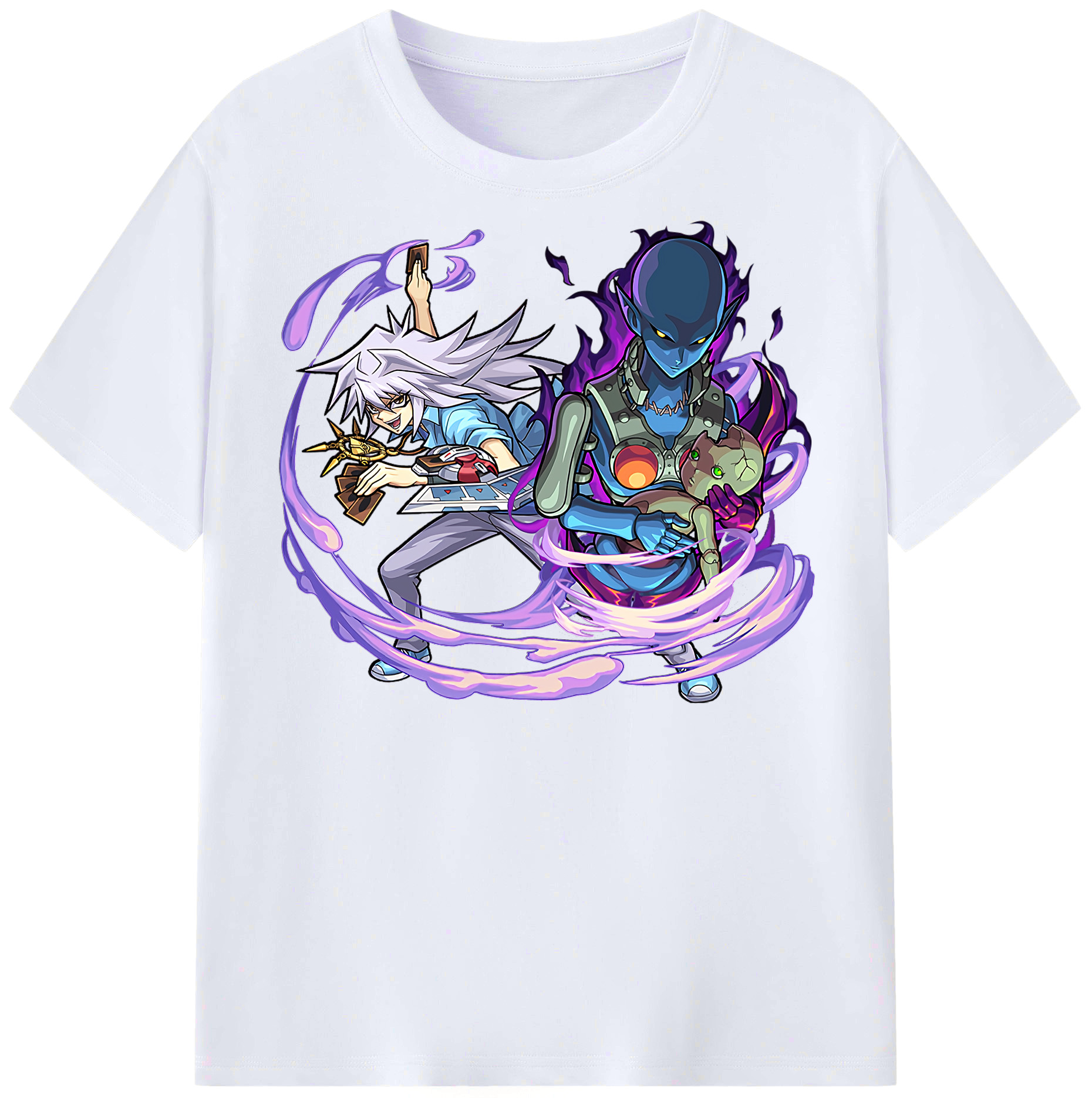 （画像用） 遊☆戯☆王 Yu-Gi-Oh! レディースカジュアルプリントTシャツ（綿100％）