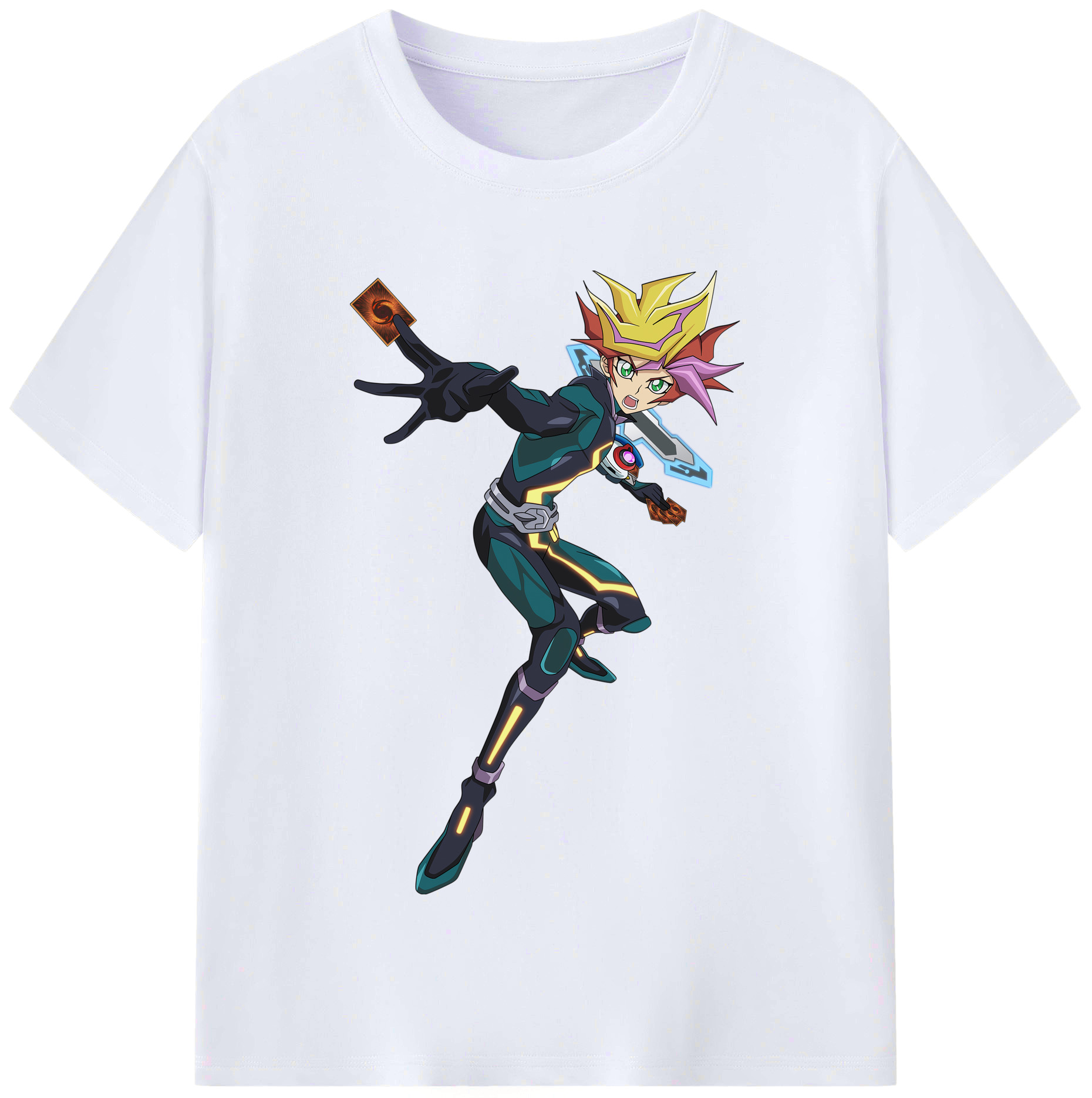 （画像用） 遊☆戯☆王 Yu-Gi-Oh! レディースカジュアルプリントTシャツ（綿100％）