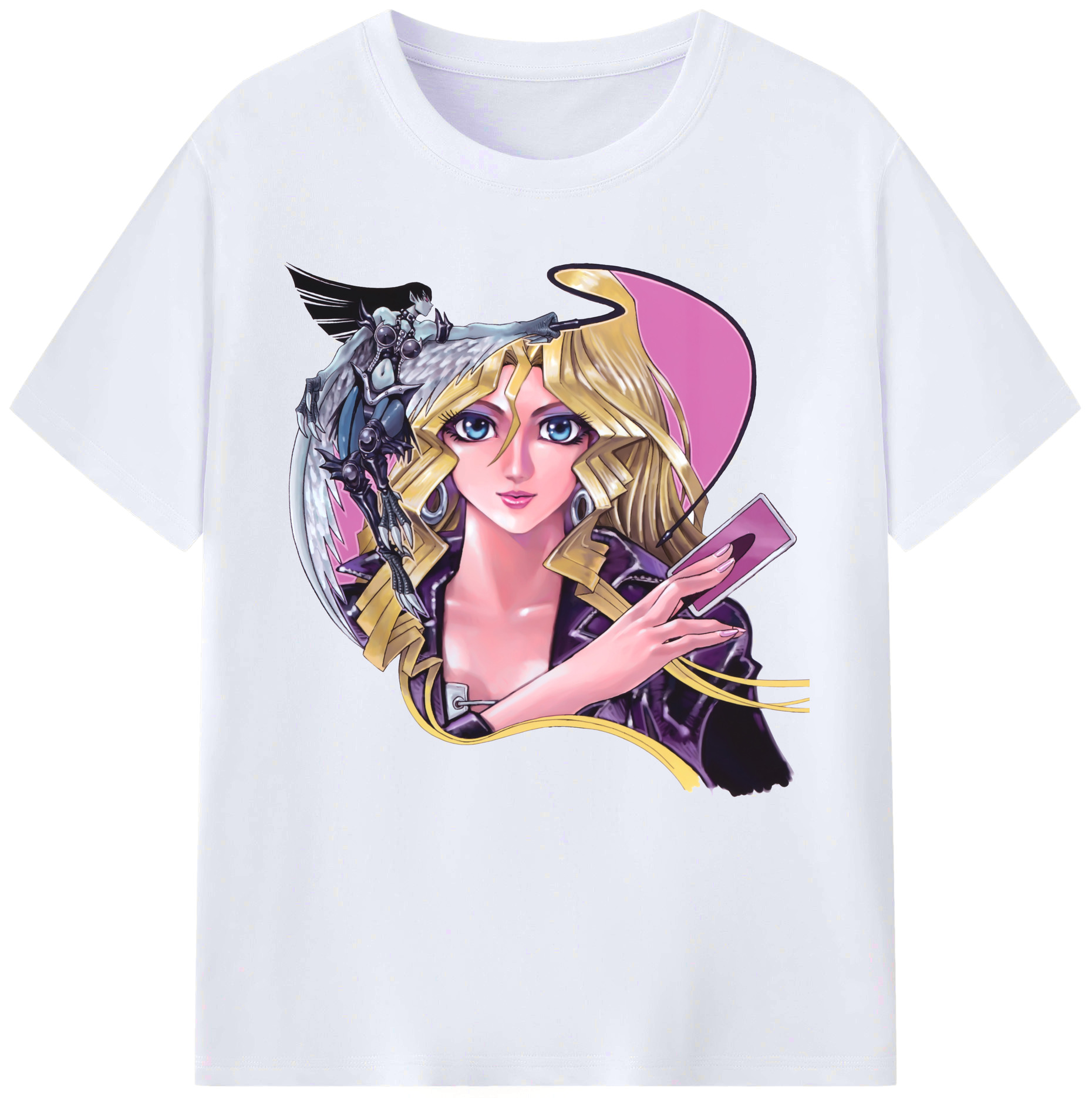 （画像用） 遊☆戯☆王 Yu-Gi-Oh! レディースカジュアルプリントTシャツ（綿100％）