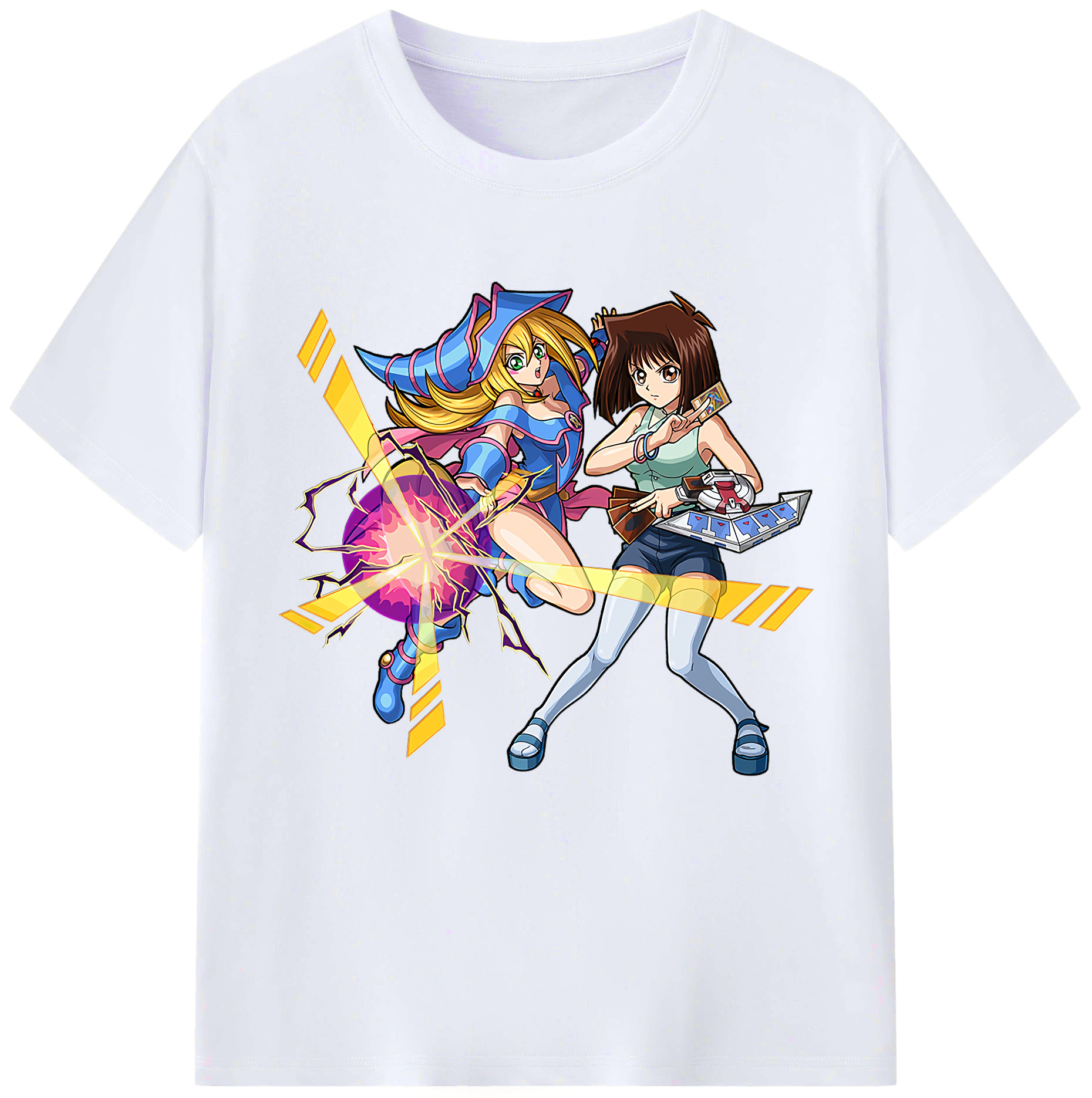（画像用） 遊☆戯☆王 Yu-Gi-Oh! レディースカジュアルプリントTシャツ（綿100％）