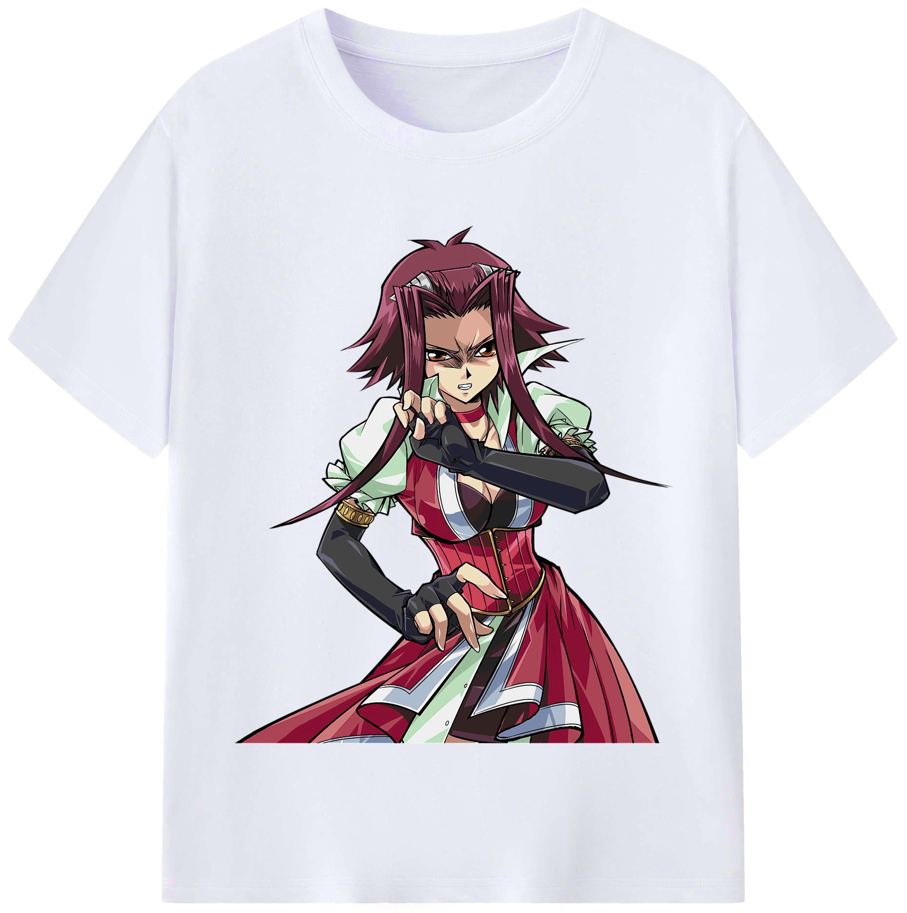 （画像用） 遊☆戯☆王 Yu-Gi-Oh! レディースカジュアルプリントTシャツ（綿100％）