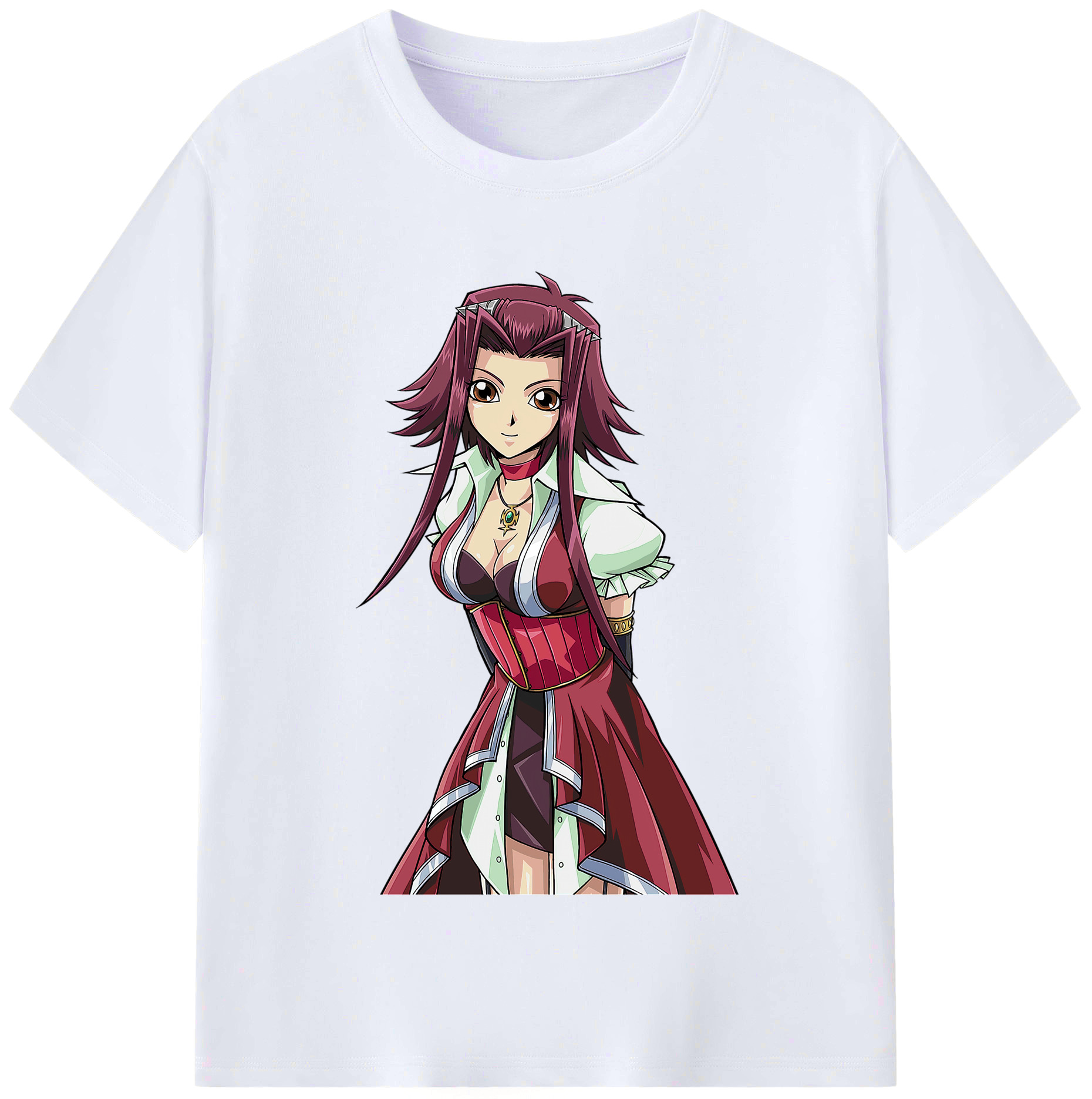 （画像用） 遊☆戯☆王 Yu-Gi-Oh! レディースカジュアルプリントTシャツ（綿100％）