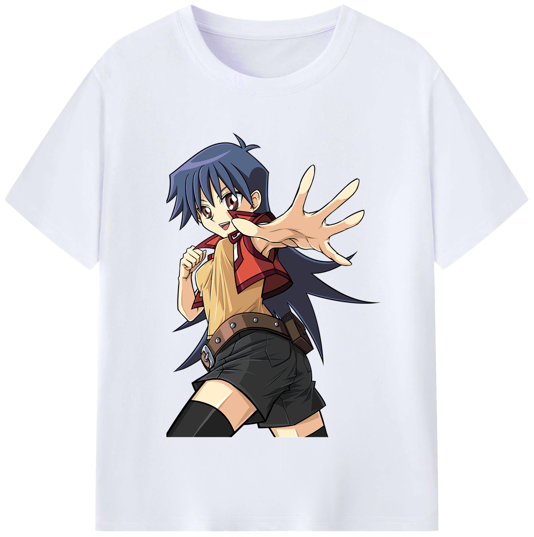 （画像用） 遊☆戯☆王 Yu-Gi-Oh! レディースカジュアルプリントTシャツ（綿100％）