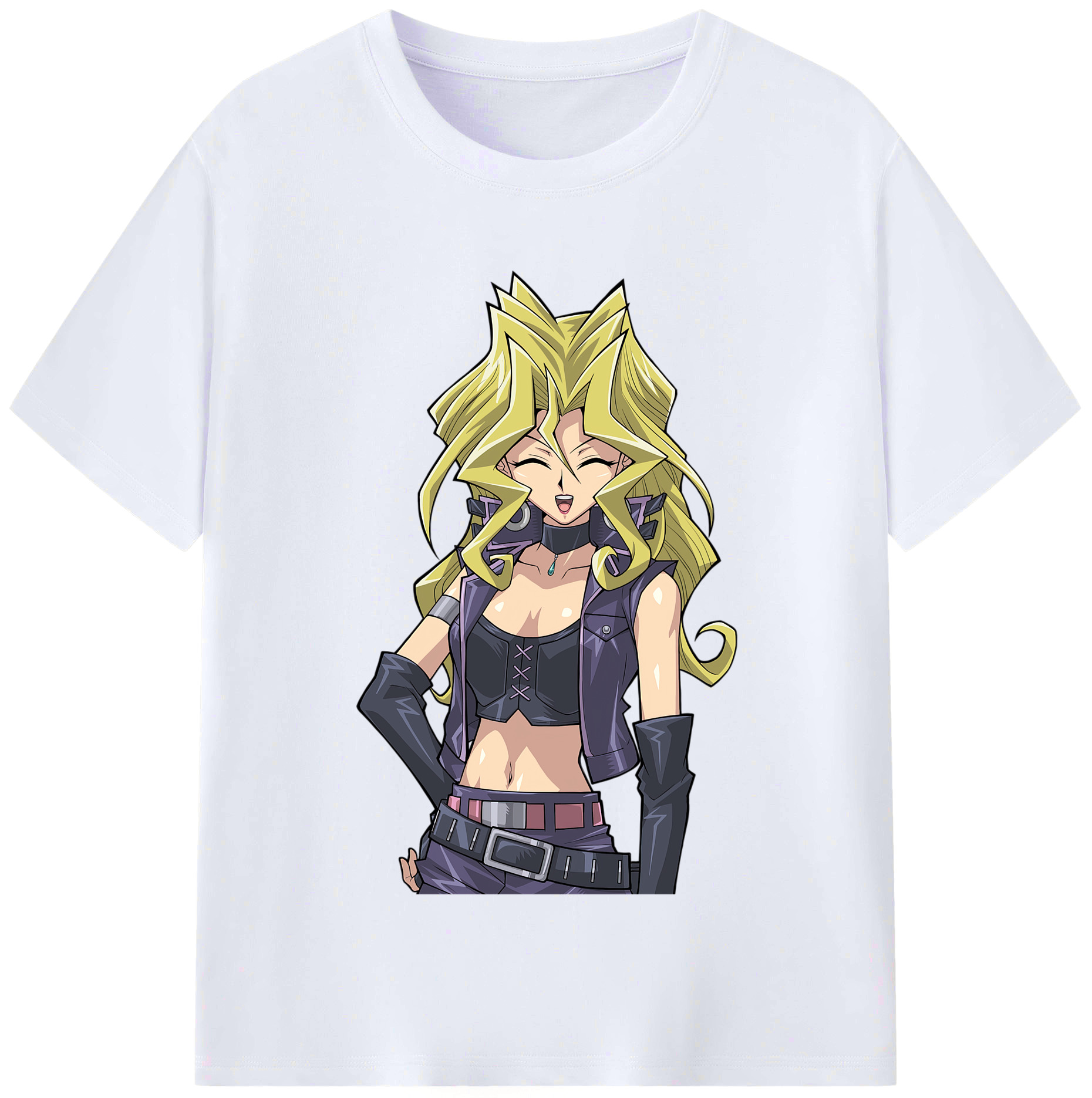 （画像用） 遊☆戯☆王 Yu-Gi-Oh! レディースカジュアルプリントTシャツ（綿100％）