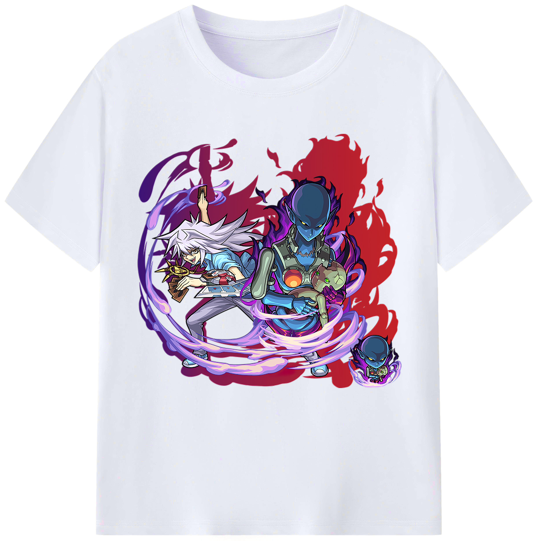 （画像用） 遊☆戯☆王 Yu-Gi-Oh! レディースカジュアルプリントTシャツ（綿100％）