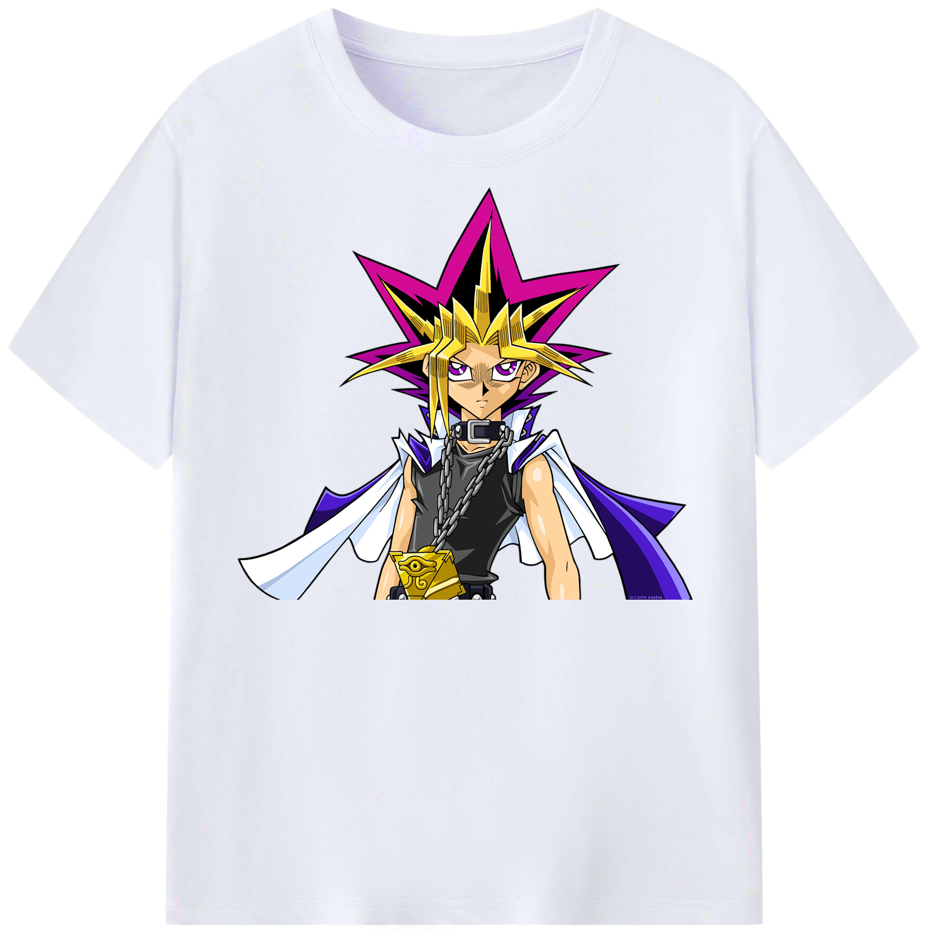 （画像用） 遊☆戯☆王 Yu-Gi-Oh! レディースカジュアルプリントTシャツ（綿100％）