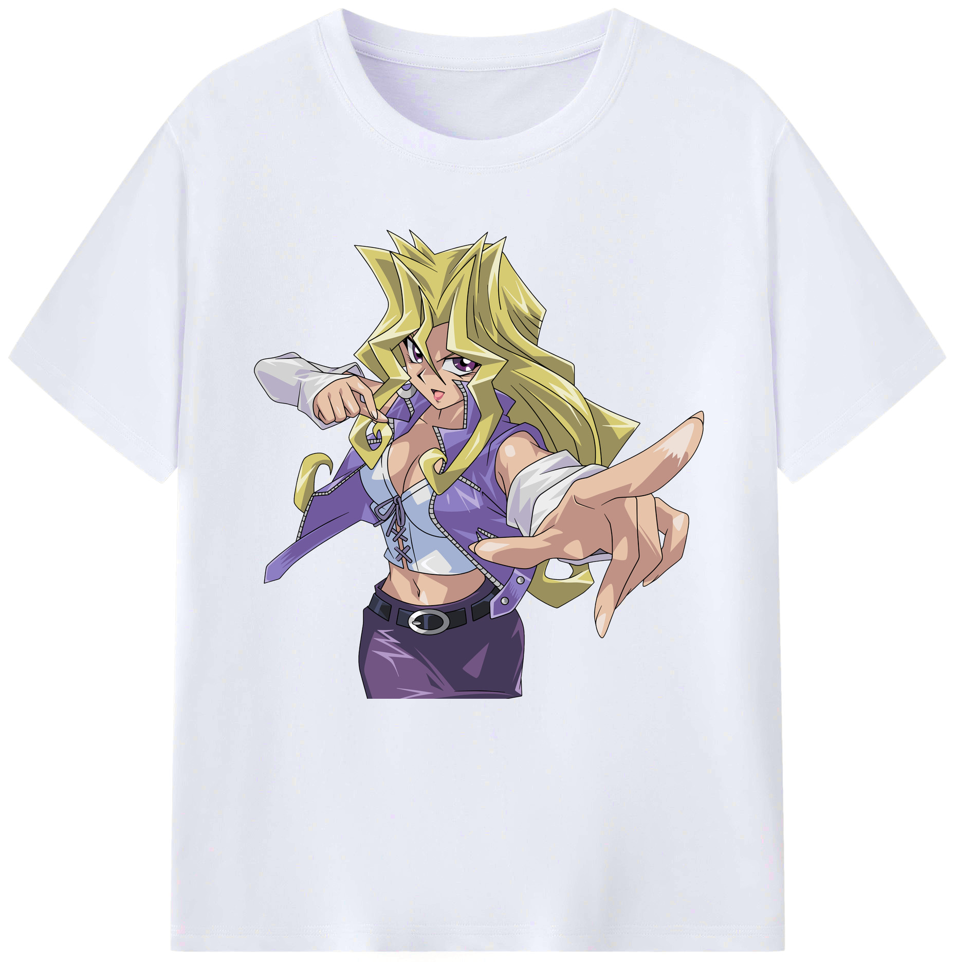 （画像用） 遊☆戯☆王 Yu-Gi-Oh! レディースカジュアルプリントTシャツ（綿100％）