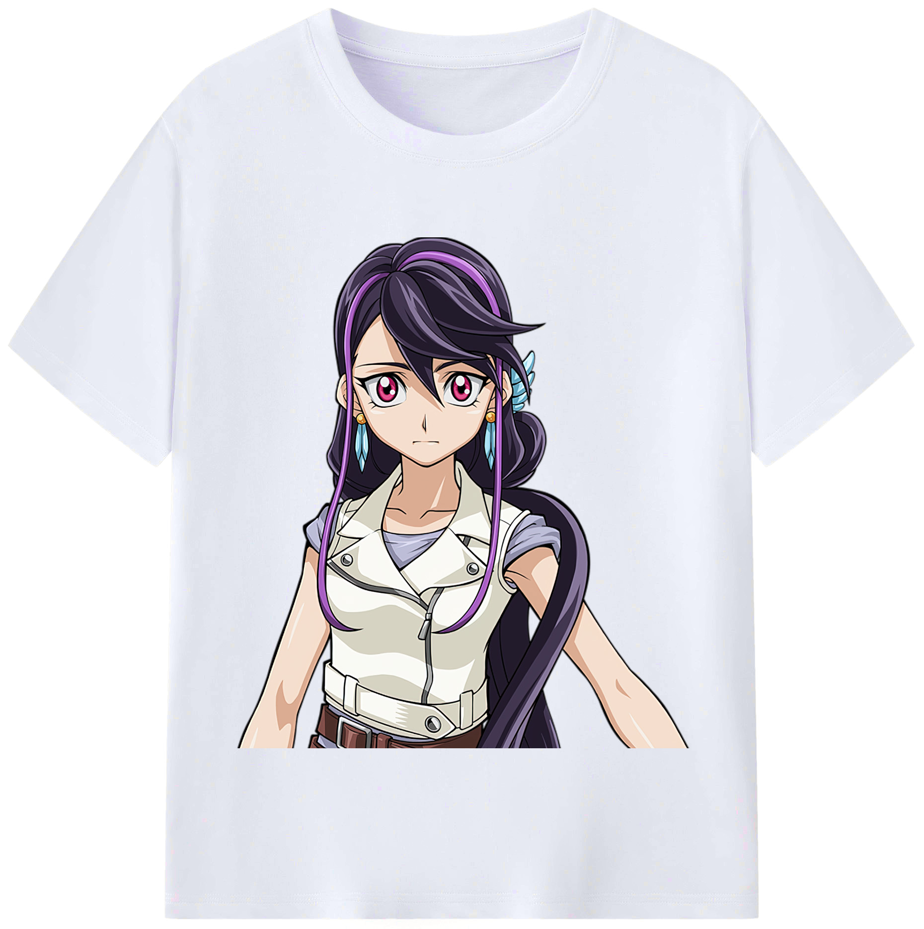 （画像用） 遊☆戯☆王 Yu-Gi-Oh! レディースカジュアルプリントTシャツ（綿100％）
