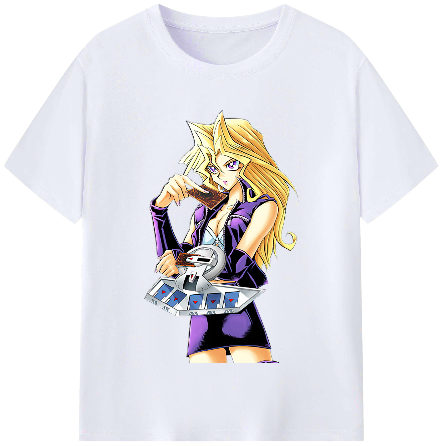（画像用） 遊☆戯☆王 Yu-Gi-Oh! レディースカジュアルプリントTシャツ（綿100％）