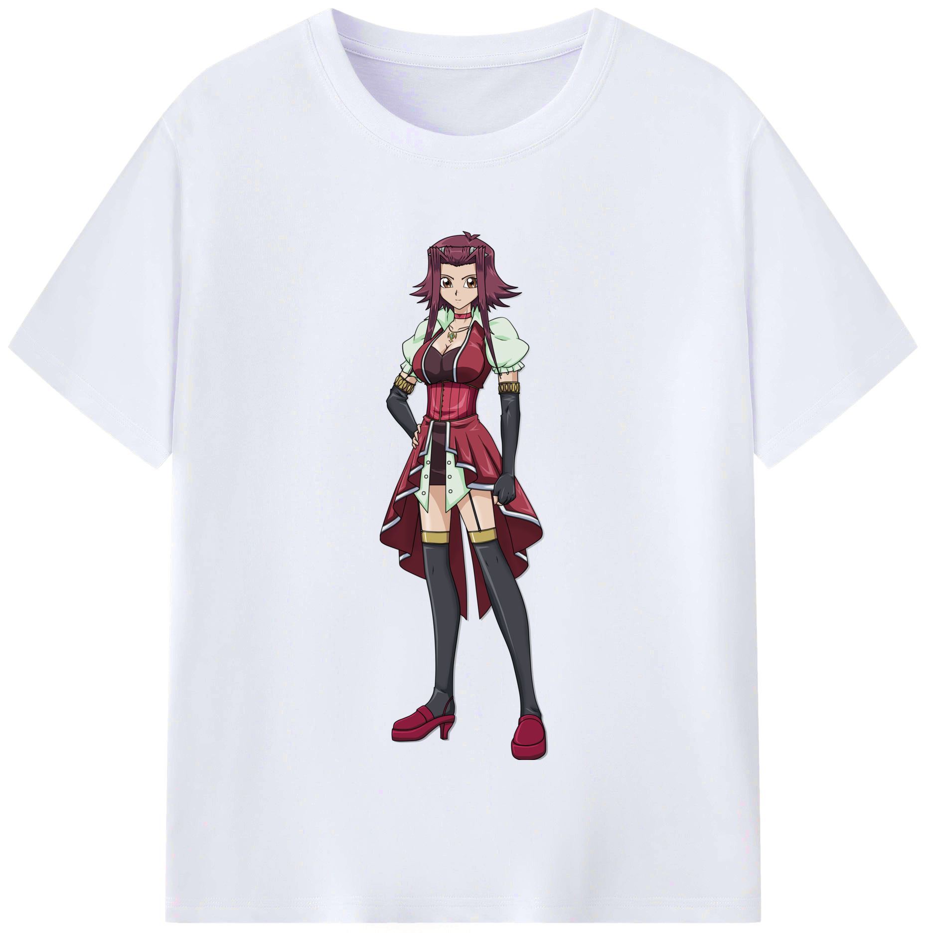 （画像用） 遊☆戯☆王 Yu-Gi-Oh! レディースカジュアルプリントTシャツ（綿100％）
