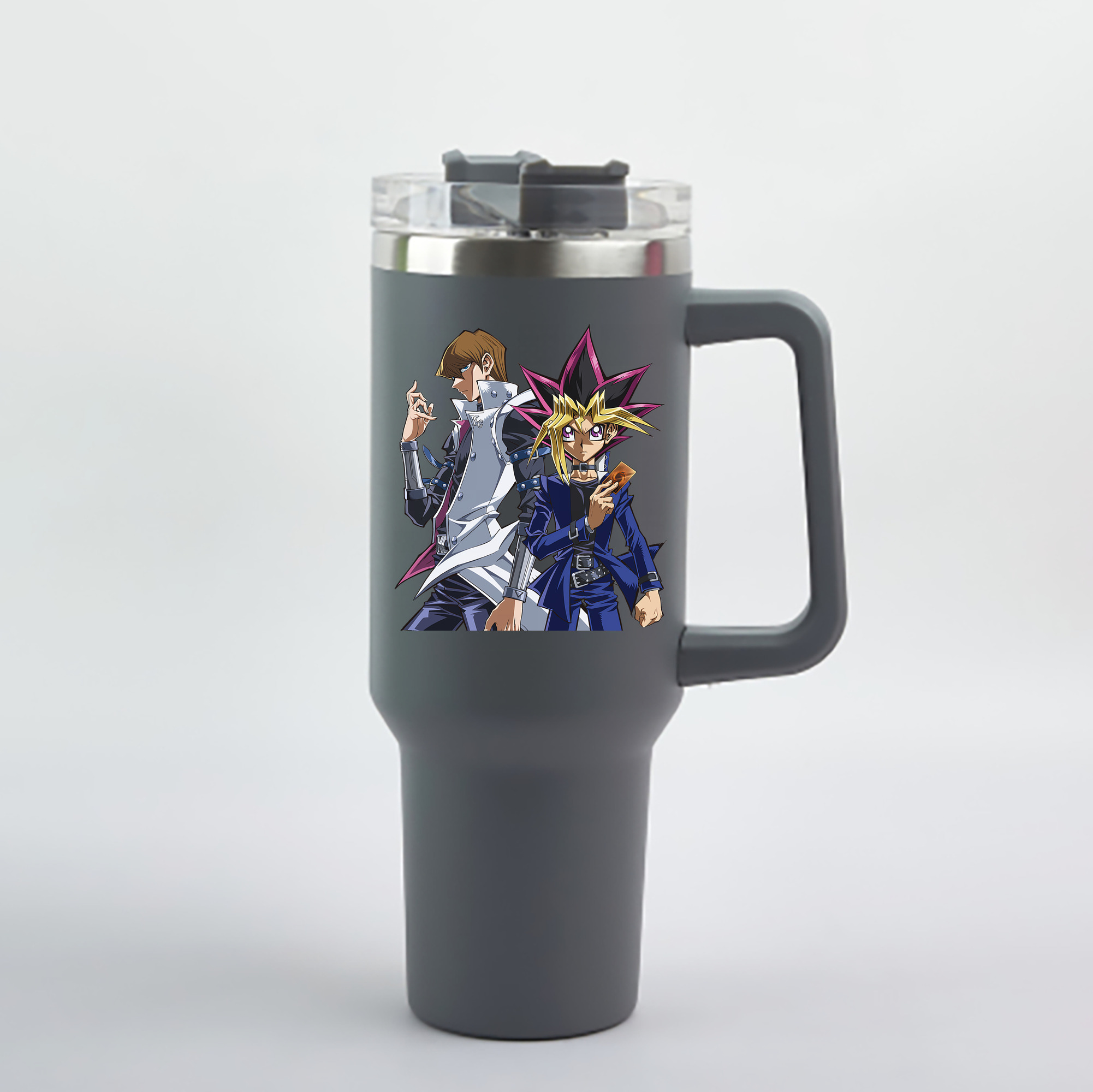 （画像用） 遊☆戯☆王 Yu-Gi-Oh! 1200mL車用タンブラー - クリスタルステッカー（プラスチックストロー付き）