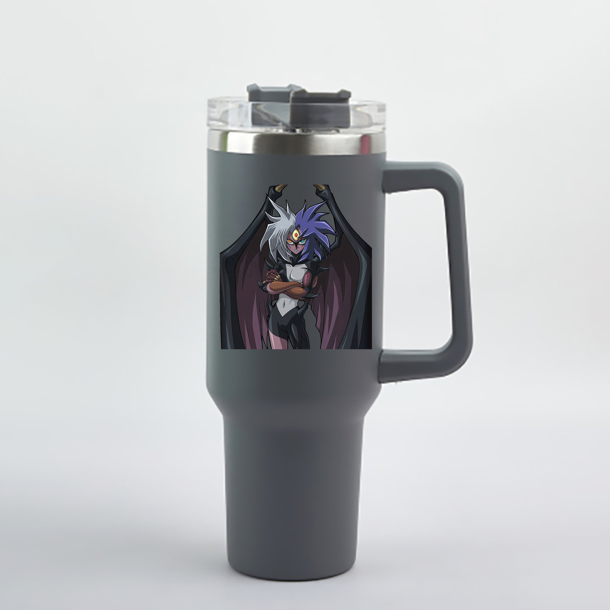 （画像用） 遊☆戯☆王 Yu-Gi-Oh! 1200mL車用タンブラー - クリスタルステッカー（プラスチックストロー付き）