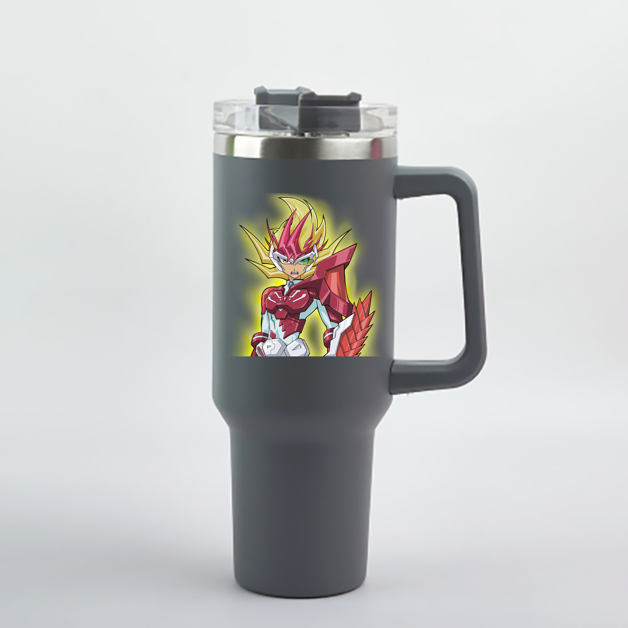 （画像用） 遊☆戯☆王 Yu-Gi-Oh! 1200mL車用タンブラー - クリスタルステッカー（プラスチックストロー付き）