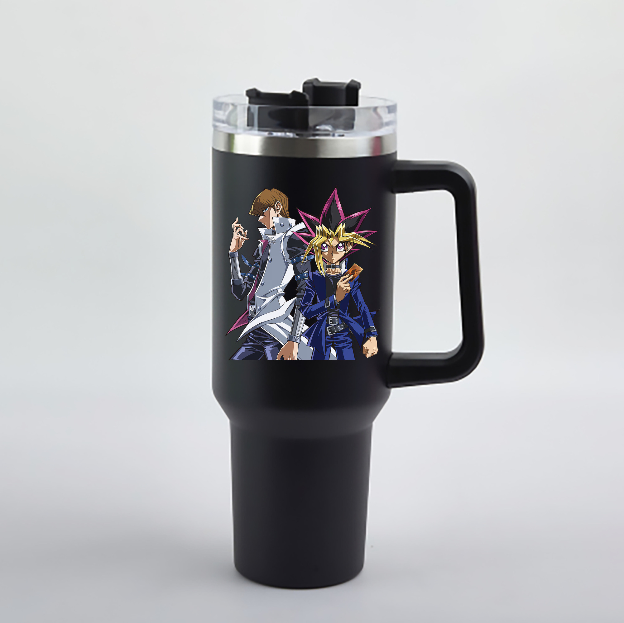 （画像用） 遊☆戯☆王 Yu-Gi-Oh! 1200mL車用タンブラー - クリスタルステッカー（プラスチックストロー付き）