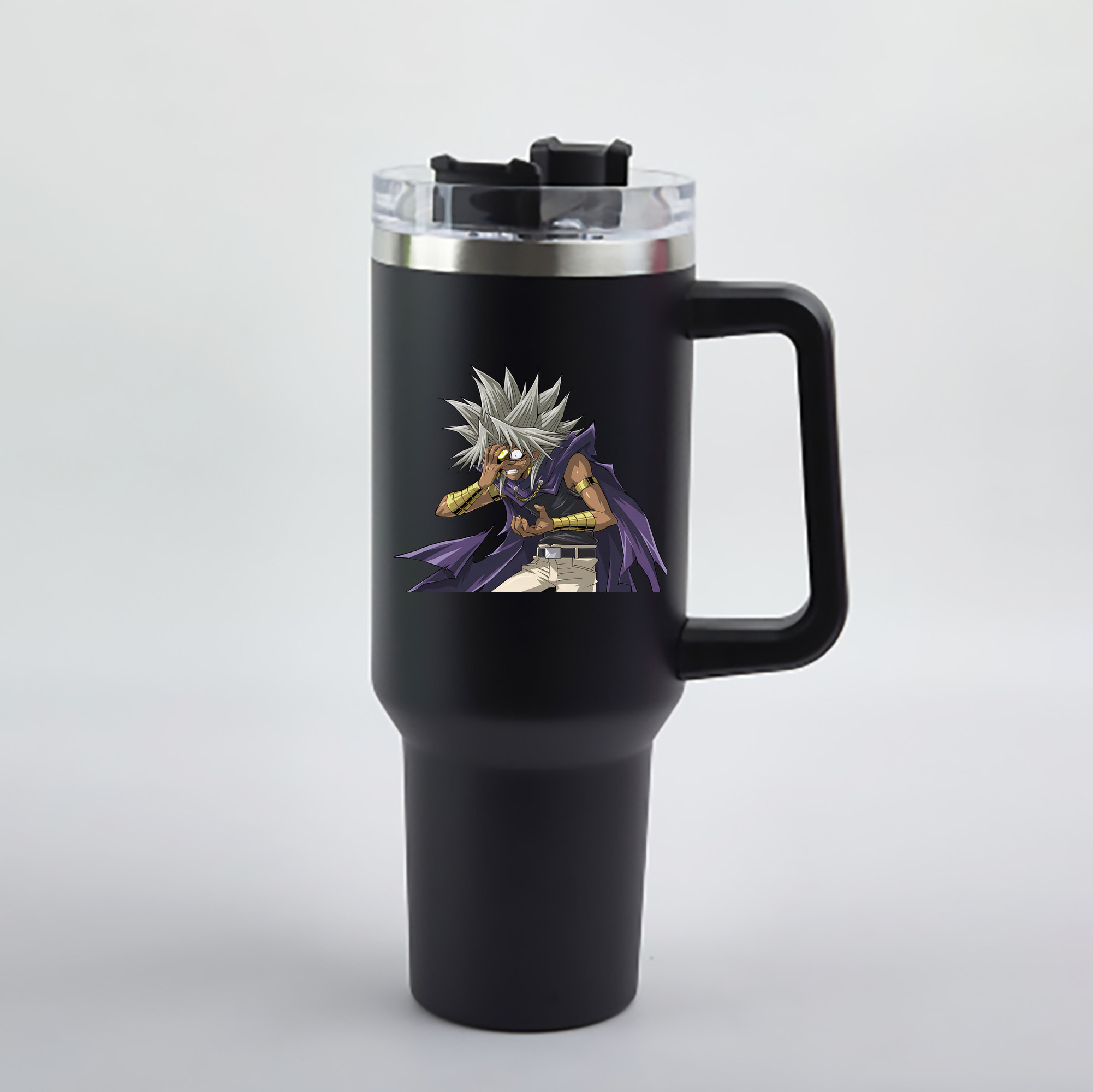 （画像用） 遊☆戯☆王 Yu-Gi-Oh! 1200mL車用タンブラー - クリスタルステッカー（プラスチックストロー付き）