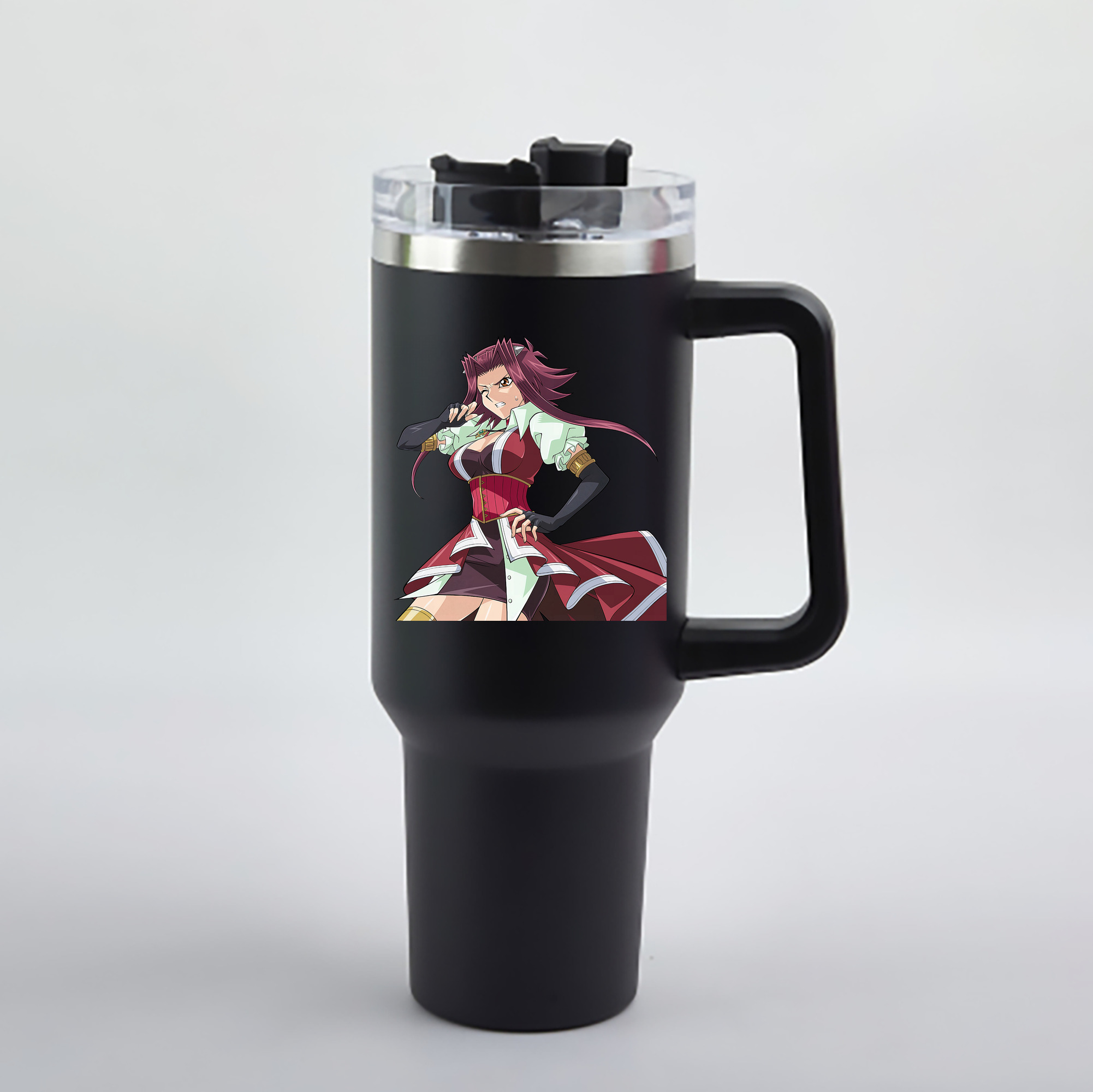 （画像用） 遊☆戯☆王 Yu-Gi-Oh! 1200mL車用タンブラー - クリスタルステッカー（プラスチックストロー付き）