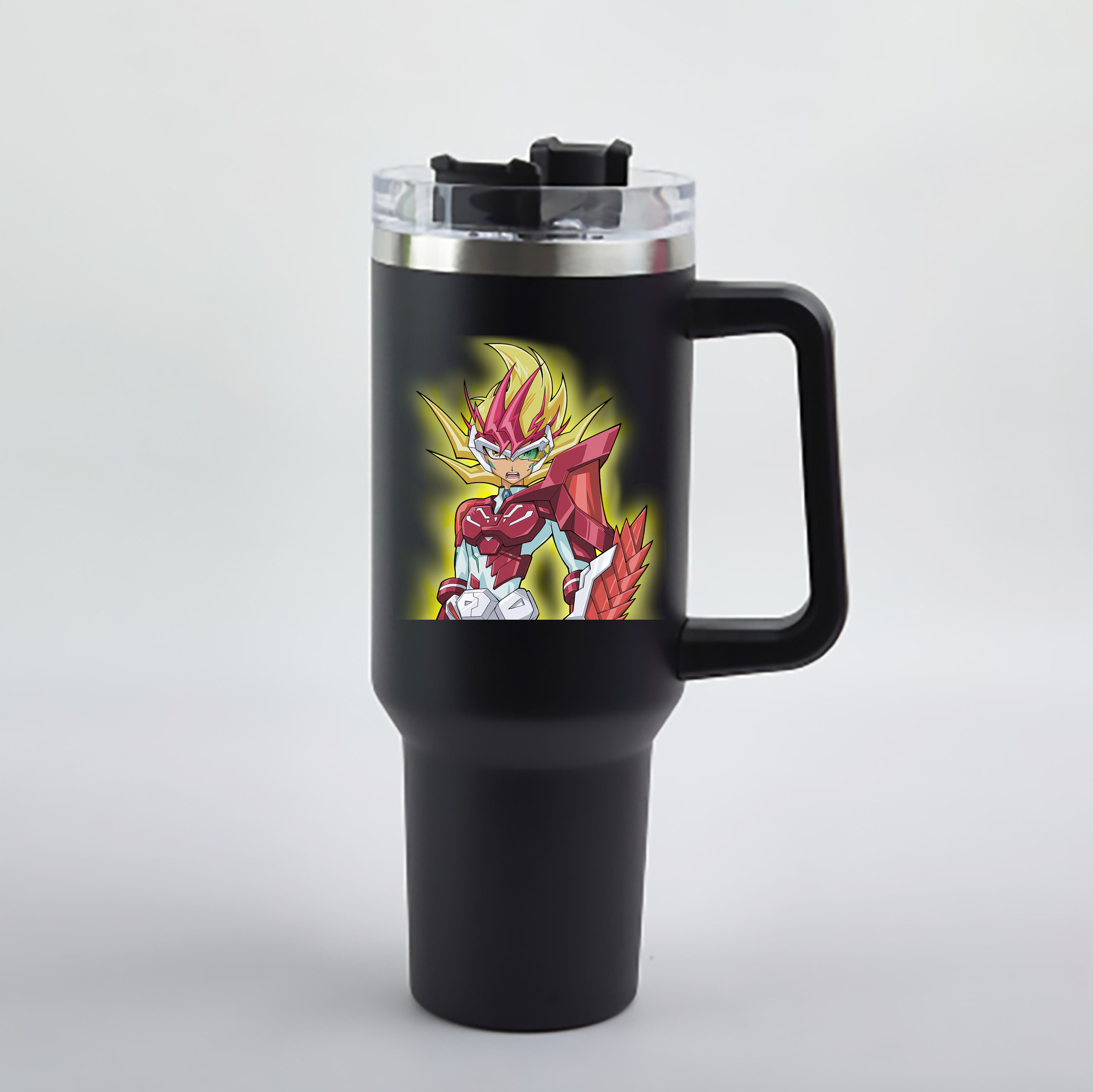 （画像用） 遊☆戯☆王 Yu-Gi-Oh! 1200mL車用タンブラー - クリスタルステッカー（プラスチックストロー付き）