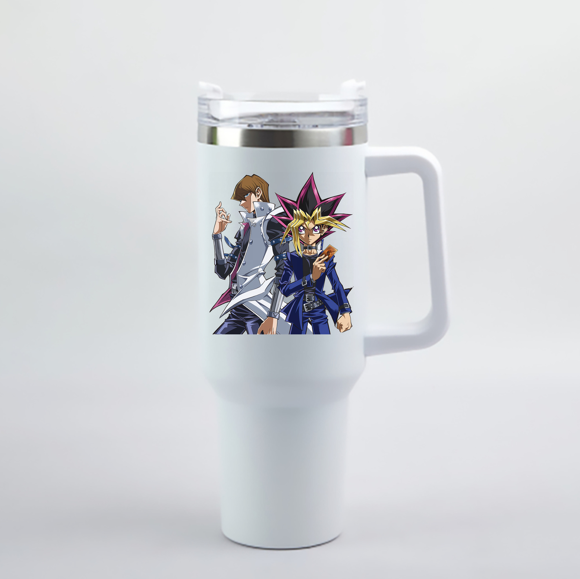 （画像用） 遊☆戯☆王 Yu-Gi-Oh! 1200mL車用タンブラー - クリスタルステッカー（プラスチックストロー付き）
