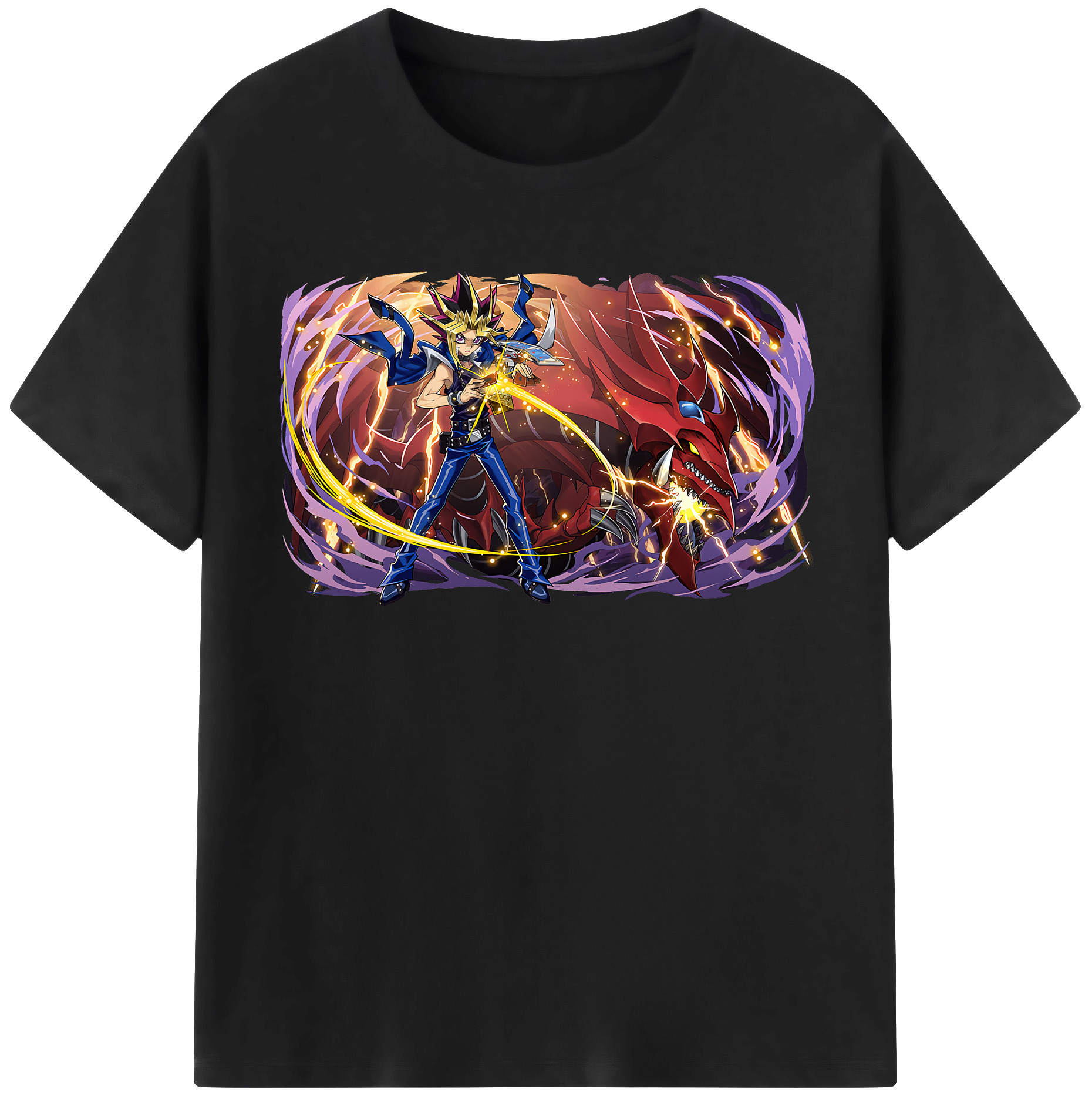 （画像用） 遊☆戯☆王 Yu-Gi-Oh! 綿100％半袖Tシャツ（フロントプリント）