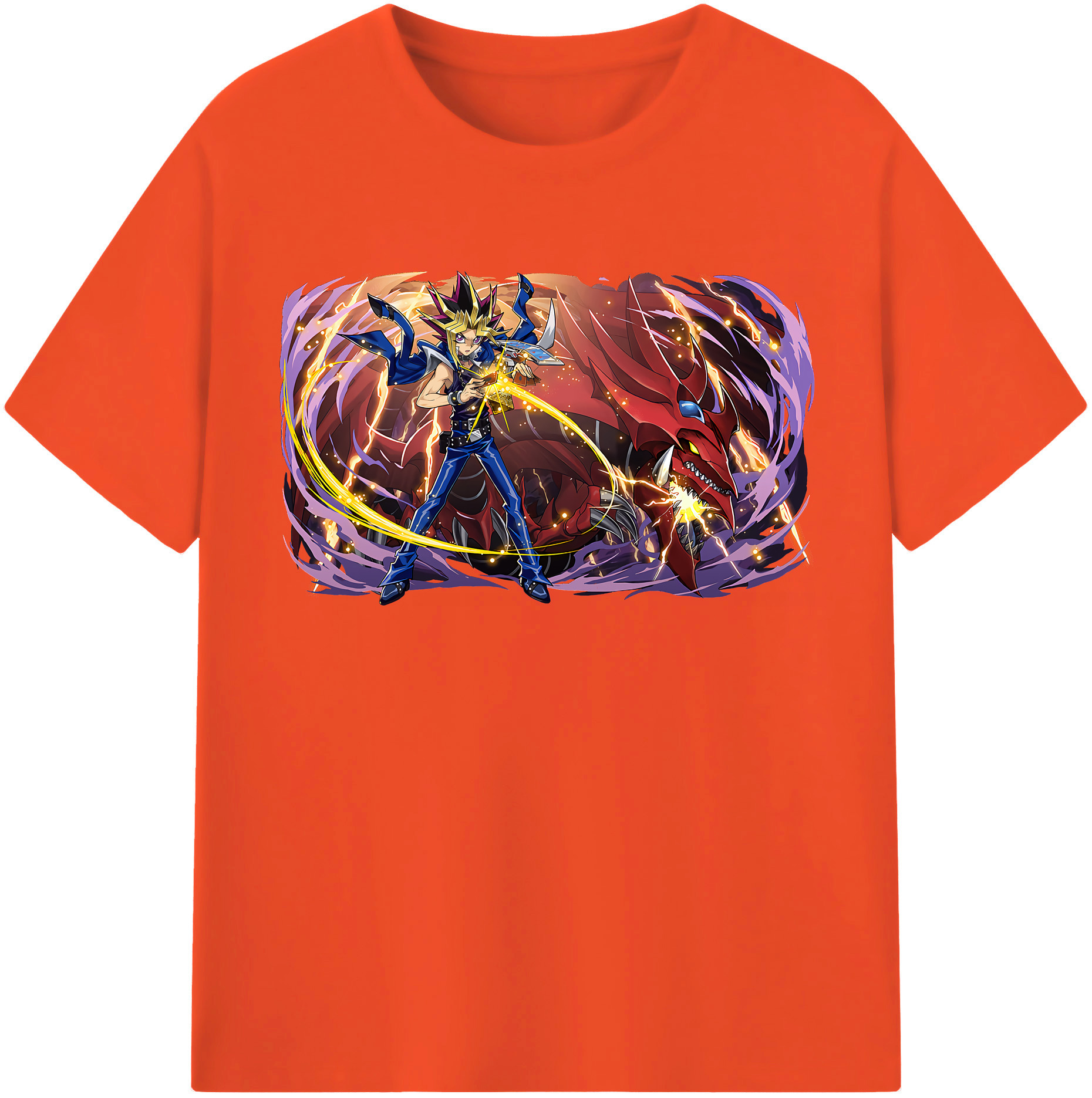 （画像用） 遊☆戯☆王 Yu-Gi-Oh! 綿100％半袖Tシャツ（フロントプリント）