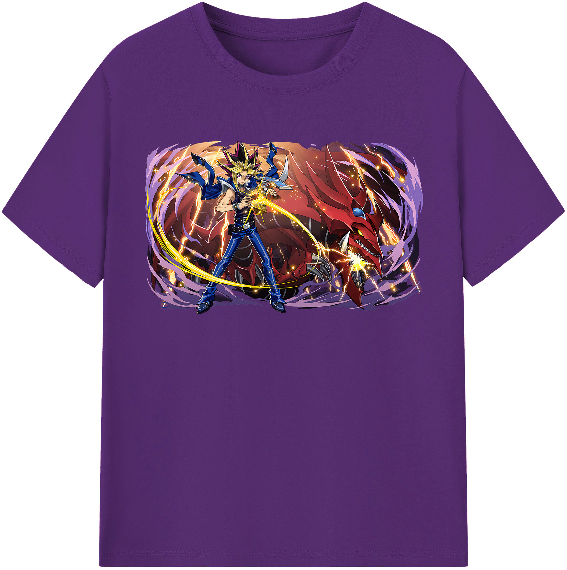 （画像用） 遊☆戯☆王 Yu-Gi-Oh! 綿100％半袖Tシャツ（フロントプリント）