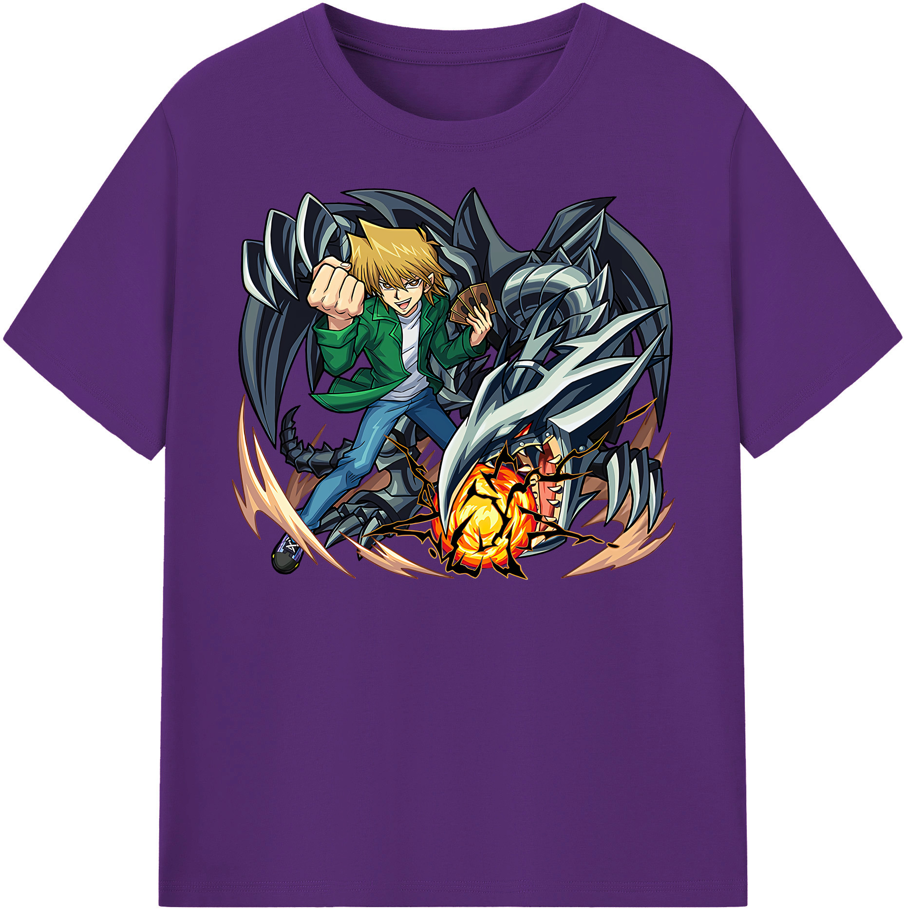 （画像用） 遊☆戯☆王 Yu-Gi-Oh! 綿100％半袖Tシャツ（フロントプリント）