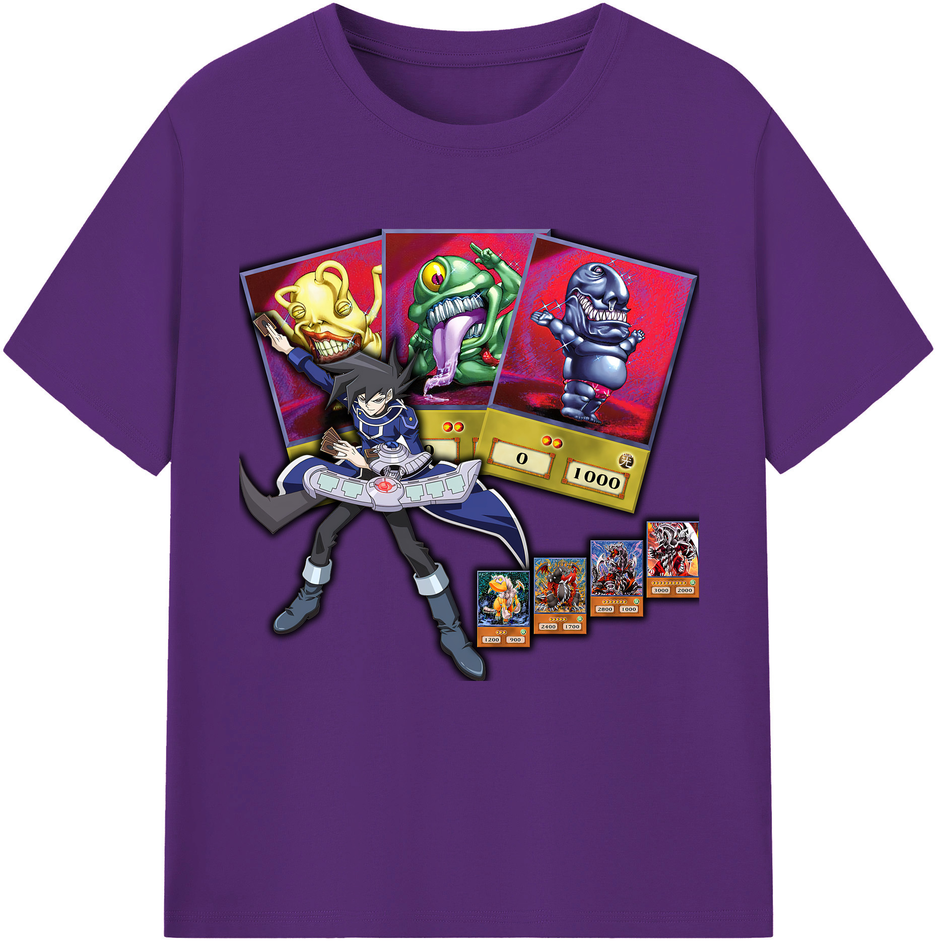 （画像用） 遊☆戯☆王 Yu-Gi-Oh! 綿100％半袖Tシャツ（フロントプリント）